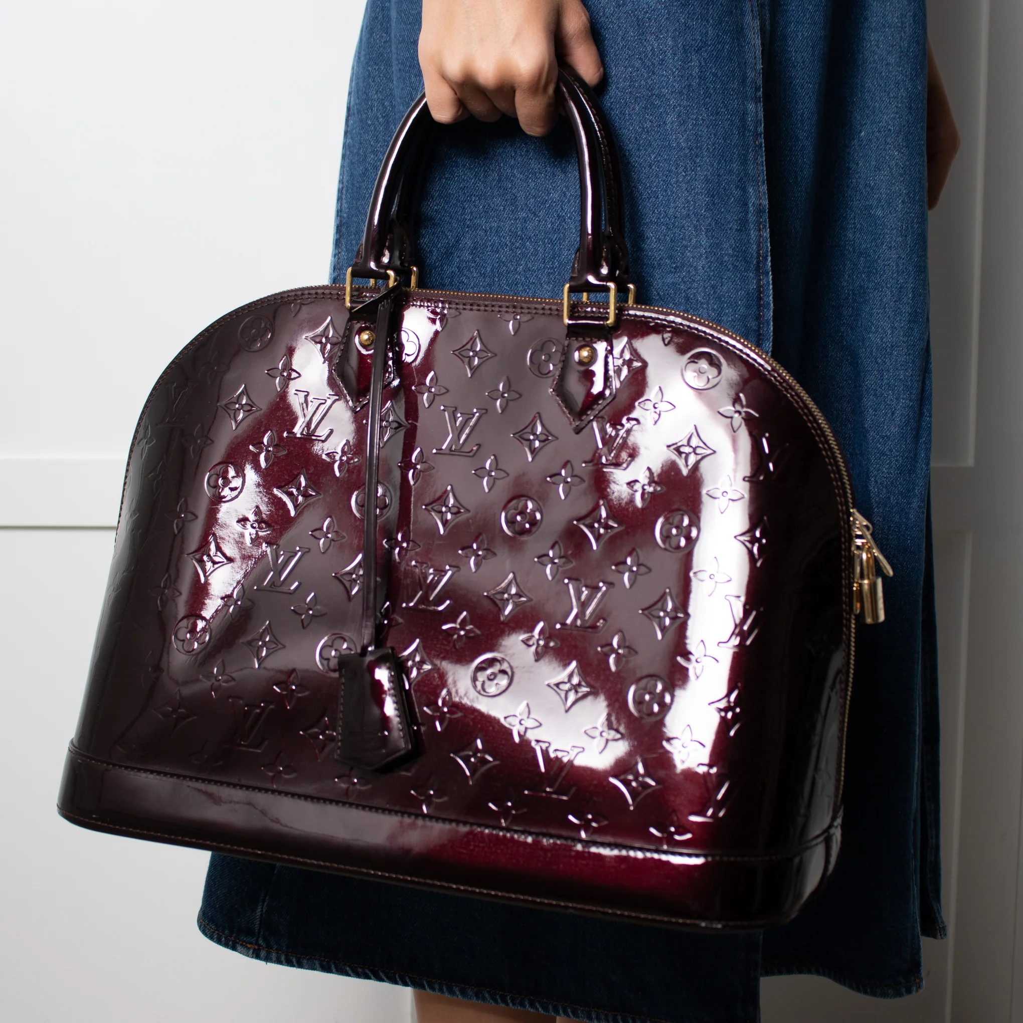 Louis Vuitton Alma GM Burgundy Bag - Image 2