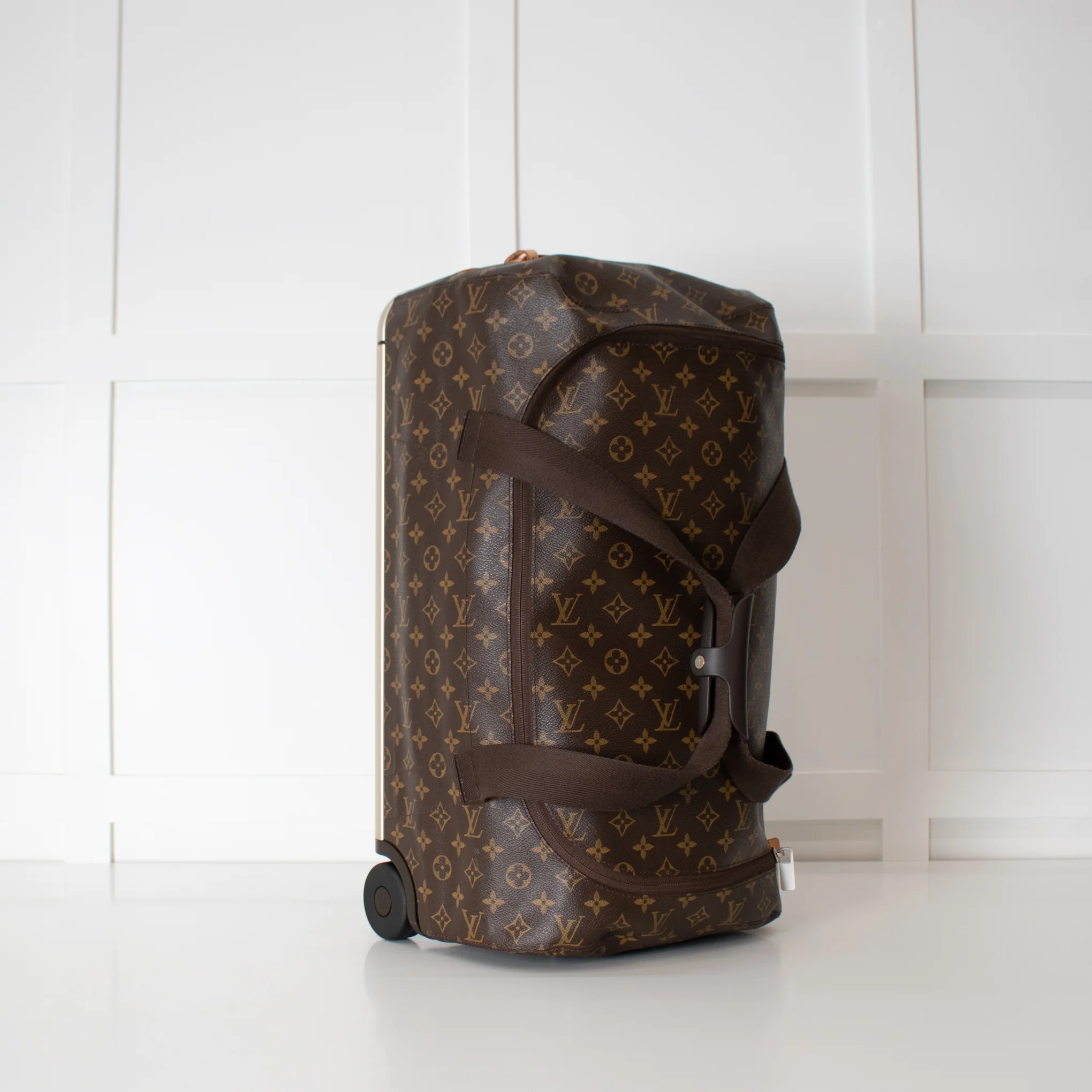 Louis Vuitton Brown Monogram Horizon Soft 55 Trolley Duffle Bag - Image 3