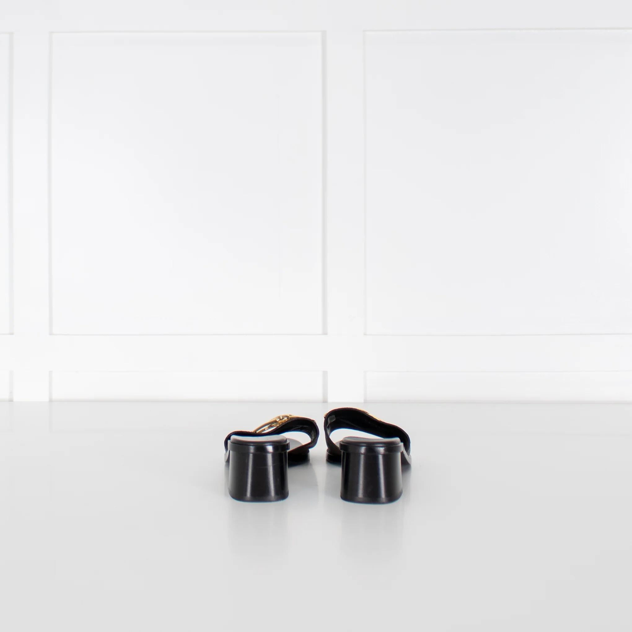 Louis Vuitton Brown Monogram Lock It Heeled Mules - Image 4