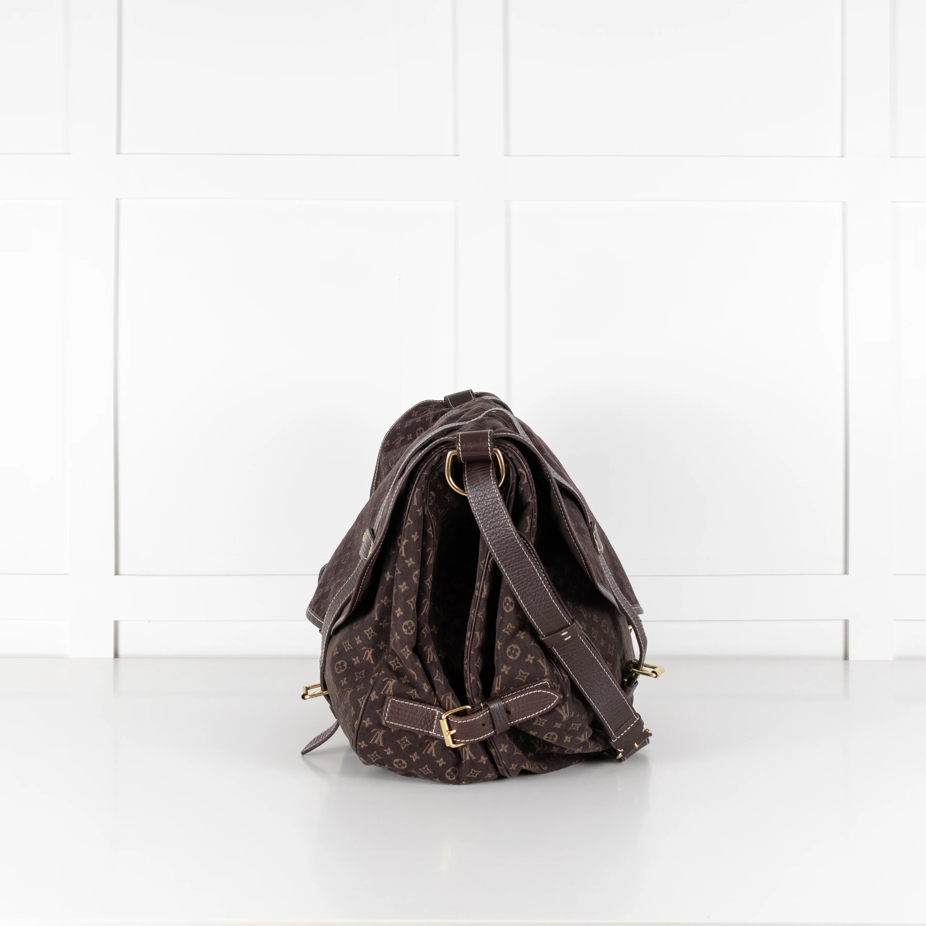 Louis Vuitton Brown Monogram Mini Lin Saumur XL Shoulder Bag - Image 5