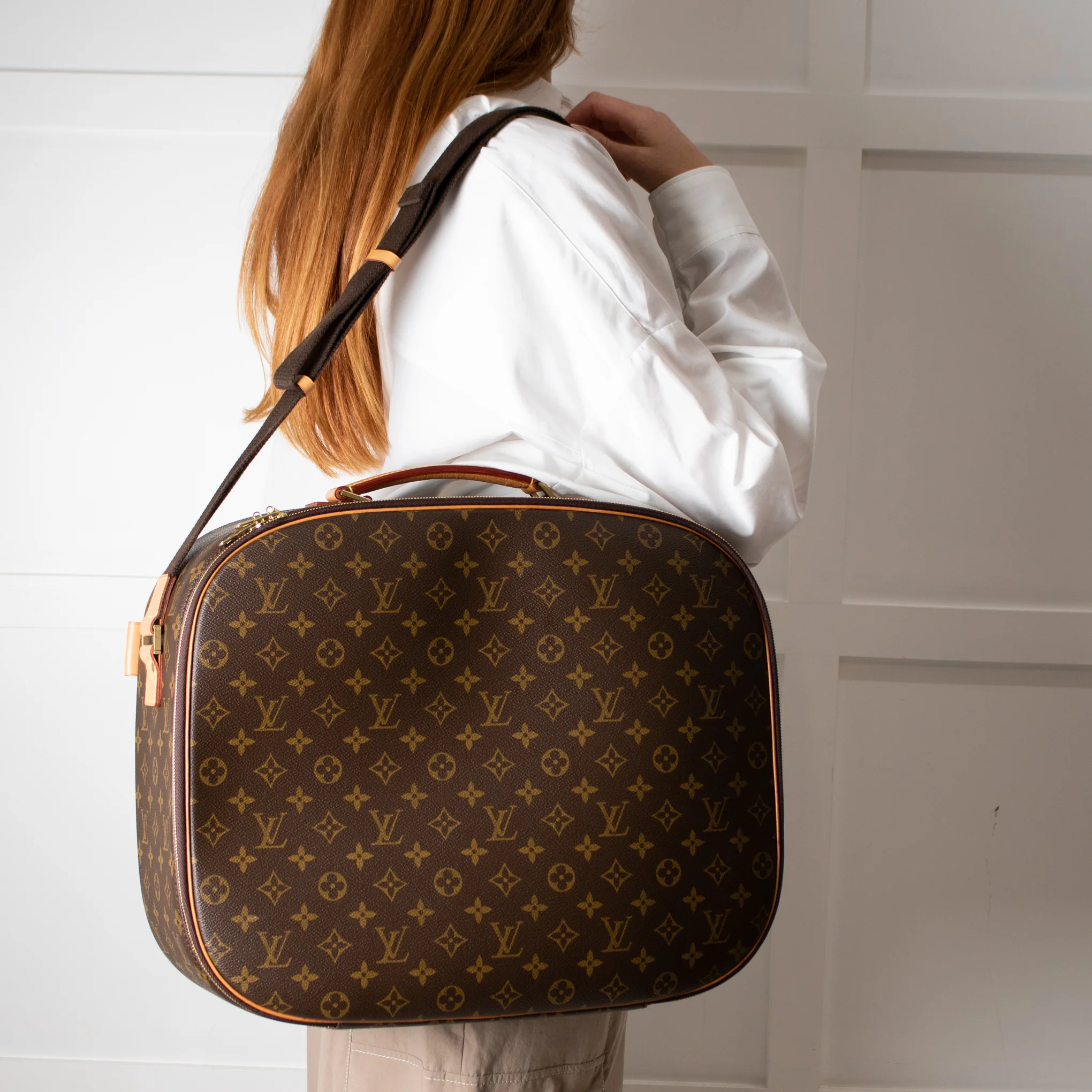 Louis Vuitton Brown Monogram Pack All Travel Bag With Strap - Image 2