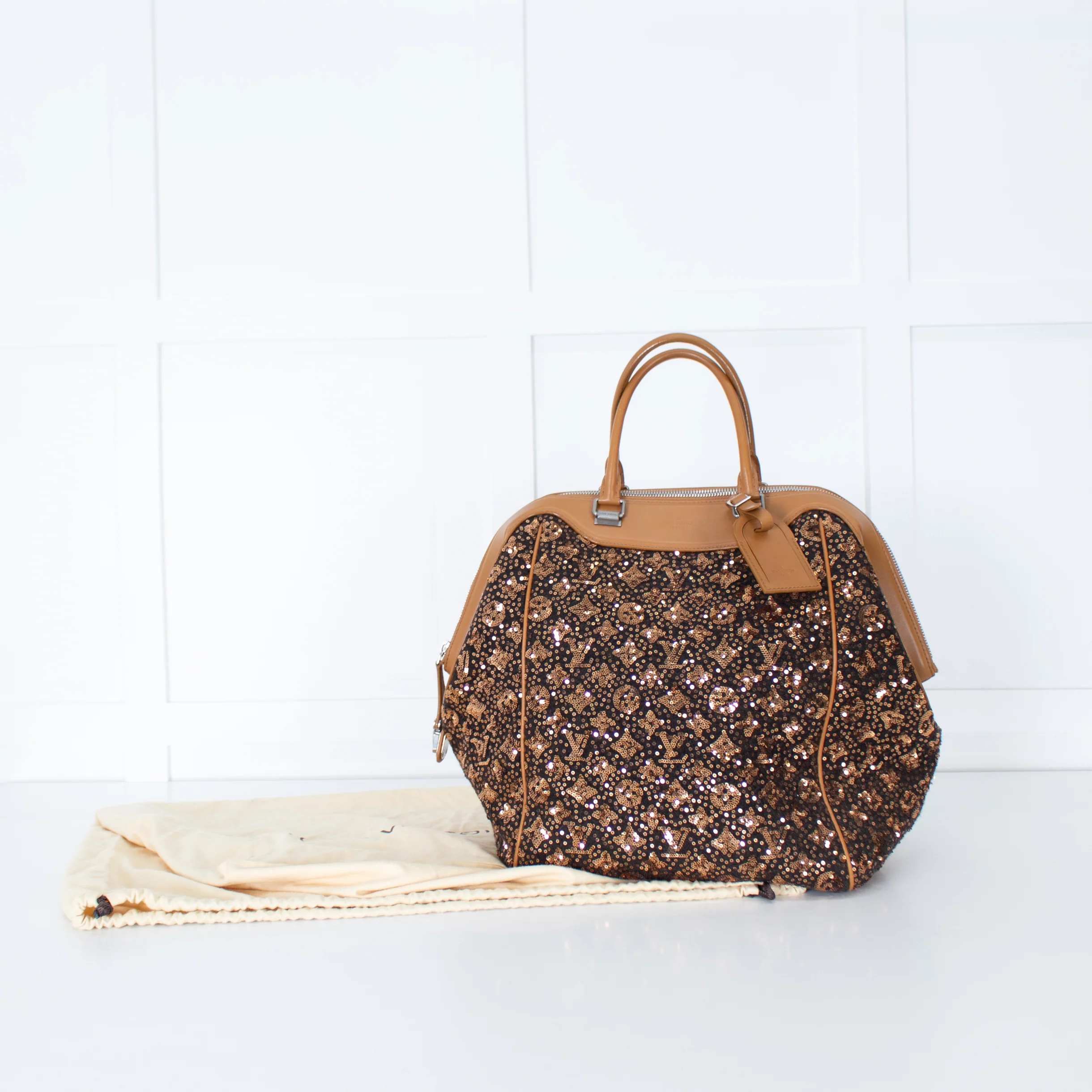 Louis Vuitton Monogram Sequin Sunshine Express North South Gold - Image 7