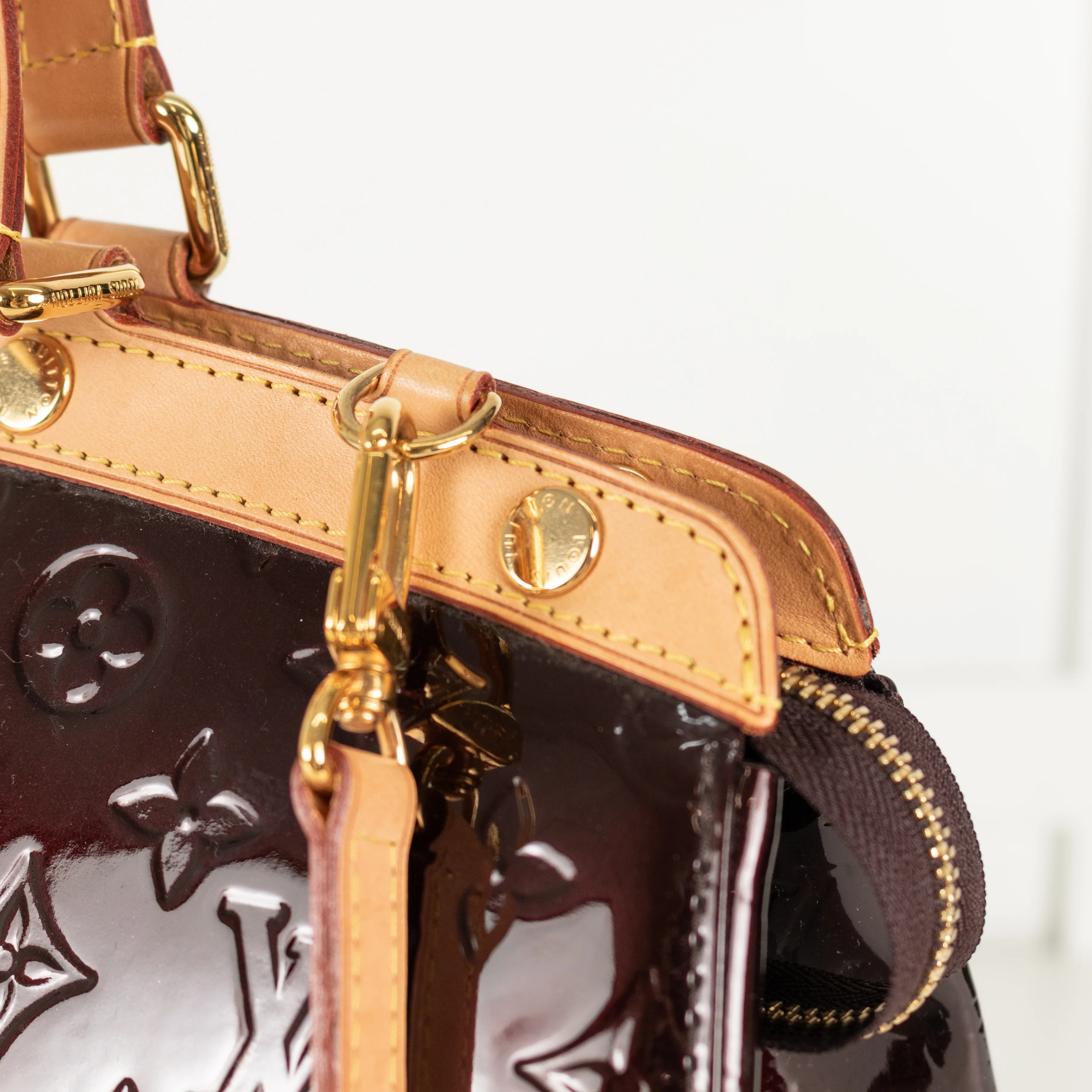 Louis Vuitton Burgundy Brea GM Patent Leather Bag - Image 11