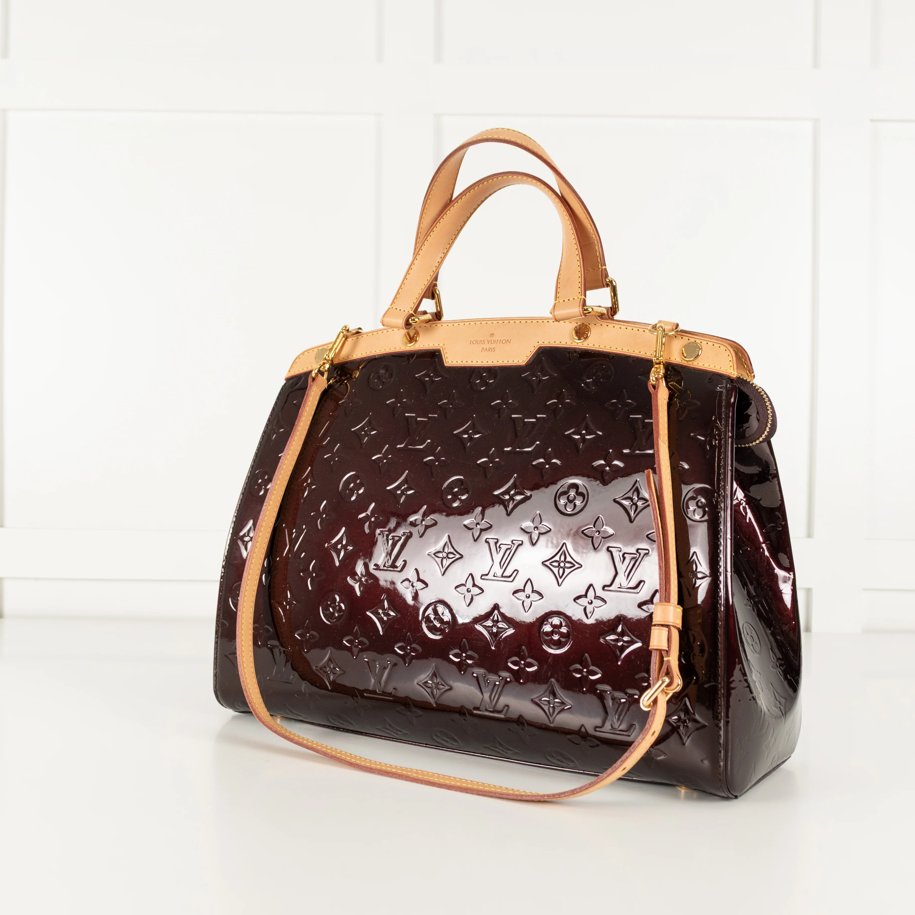 Louis Vuitton Burgundy Brea GM Patent Leather Bag - Image 9