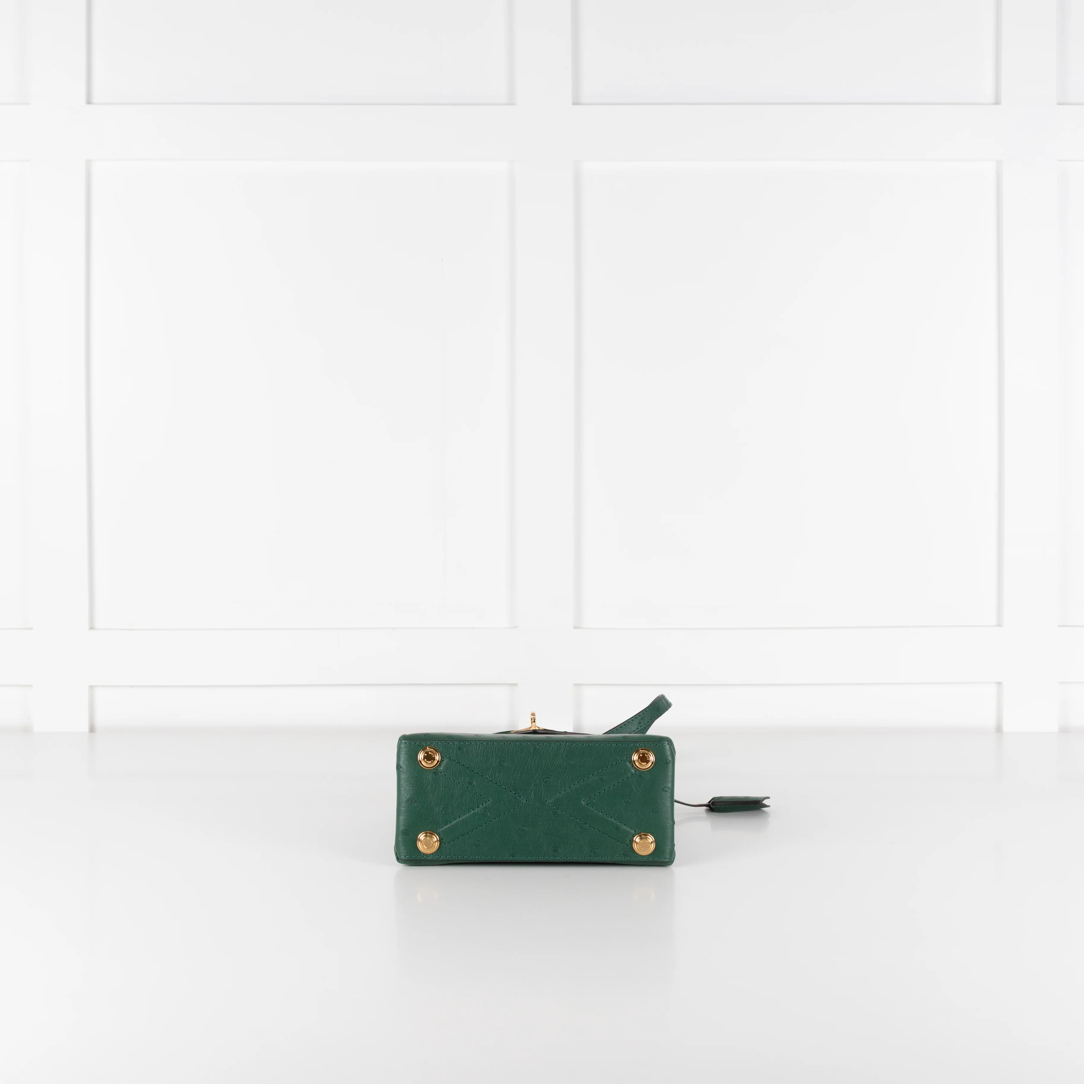 Louis Vuitton Green Ostrich Leather Rose Des Vents Mini Bag - Image 9