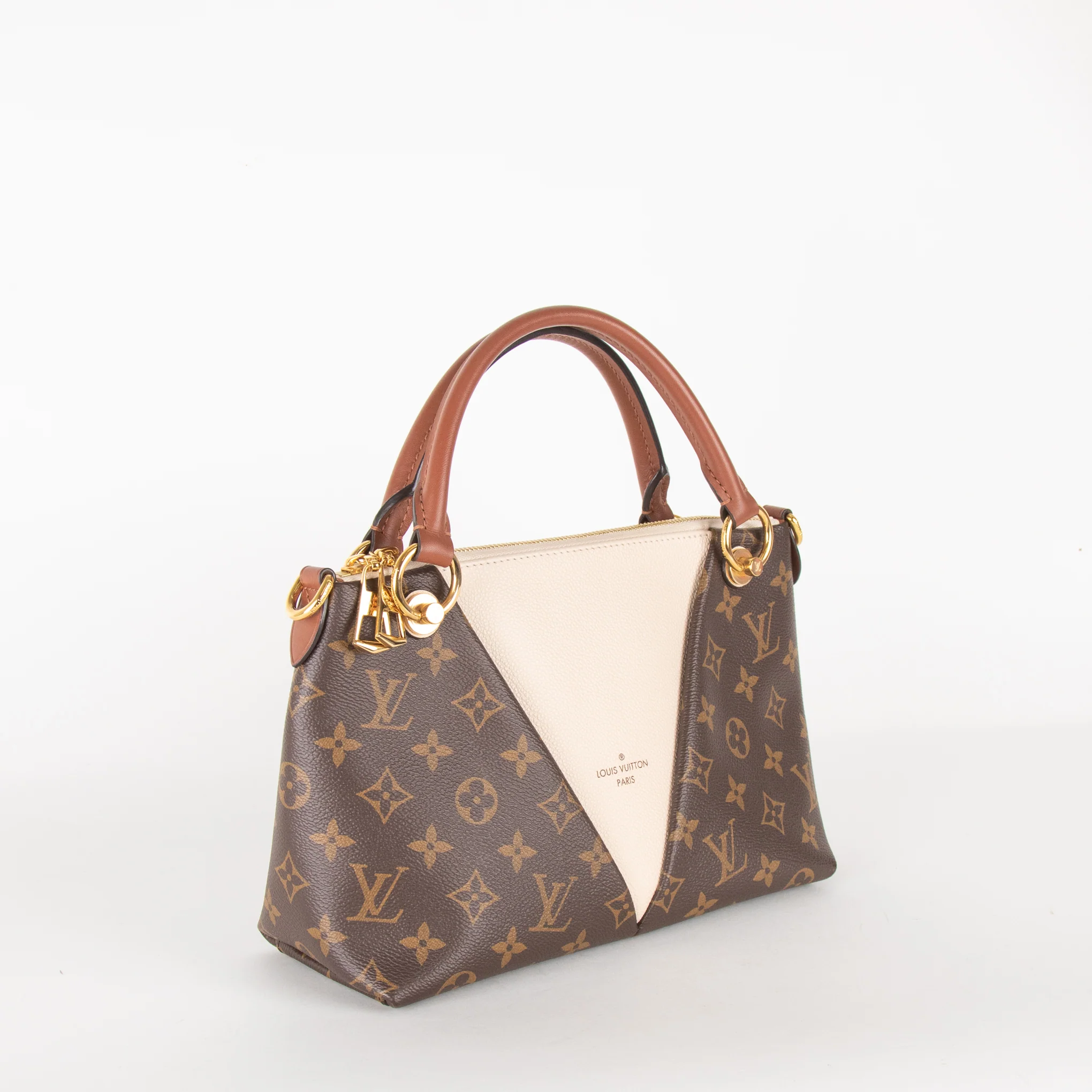 Louis Vuitton Monogram Cream V BB Tote - Image 3