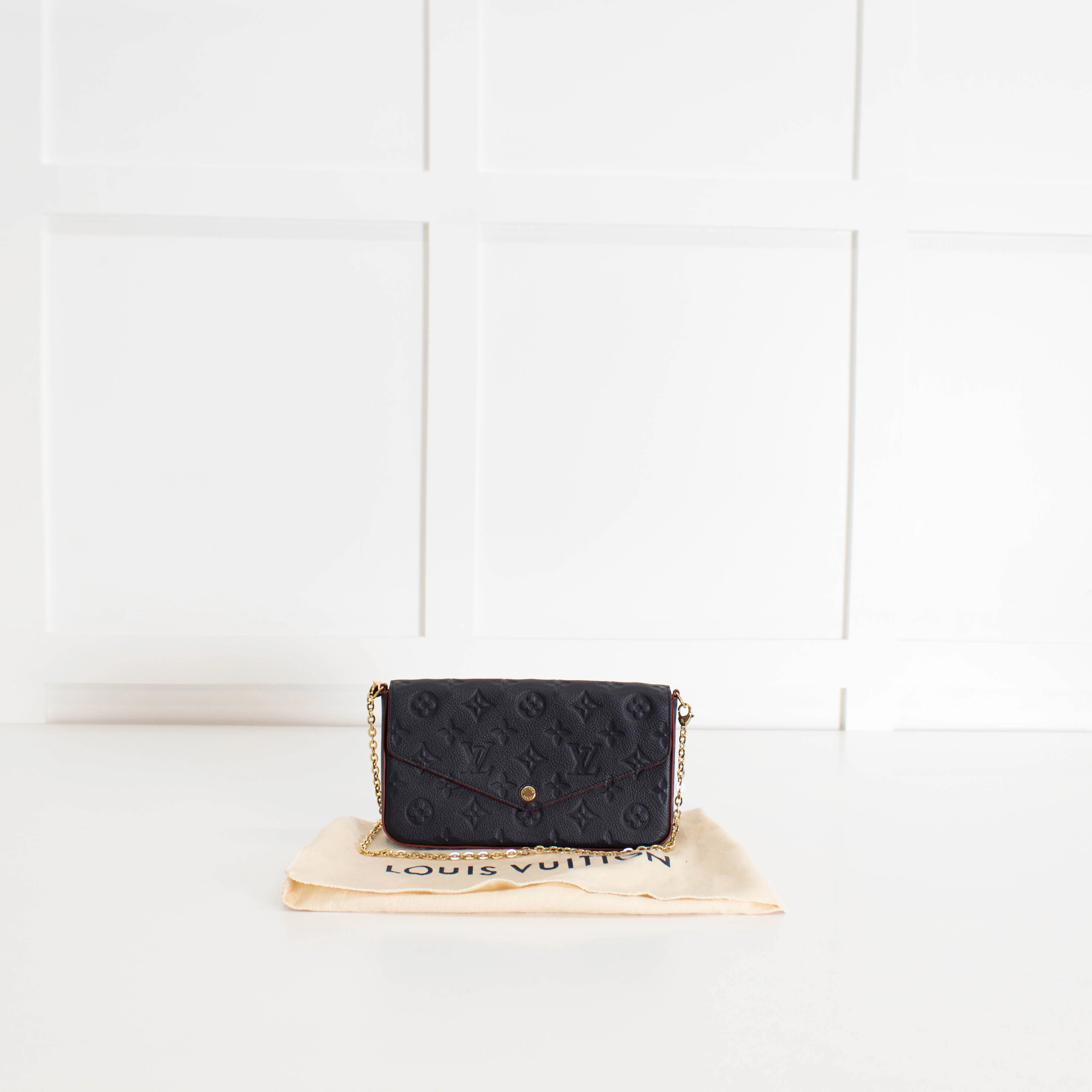Louis Vuitton Navy Monogram Felicie Pochette Bag - Image 11