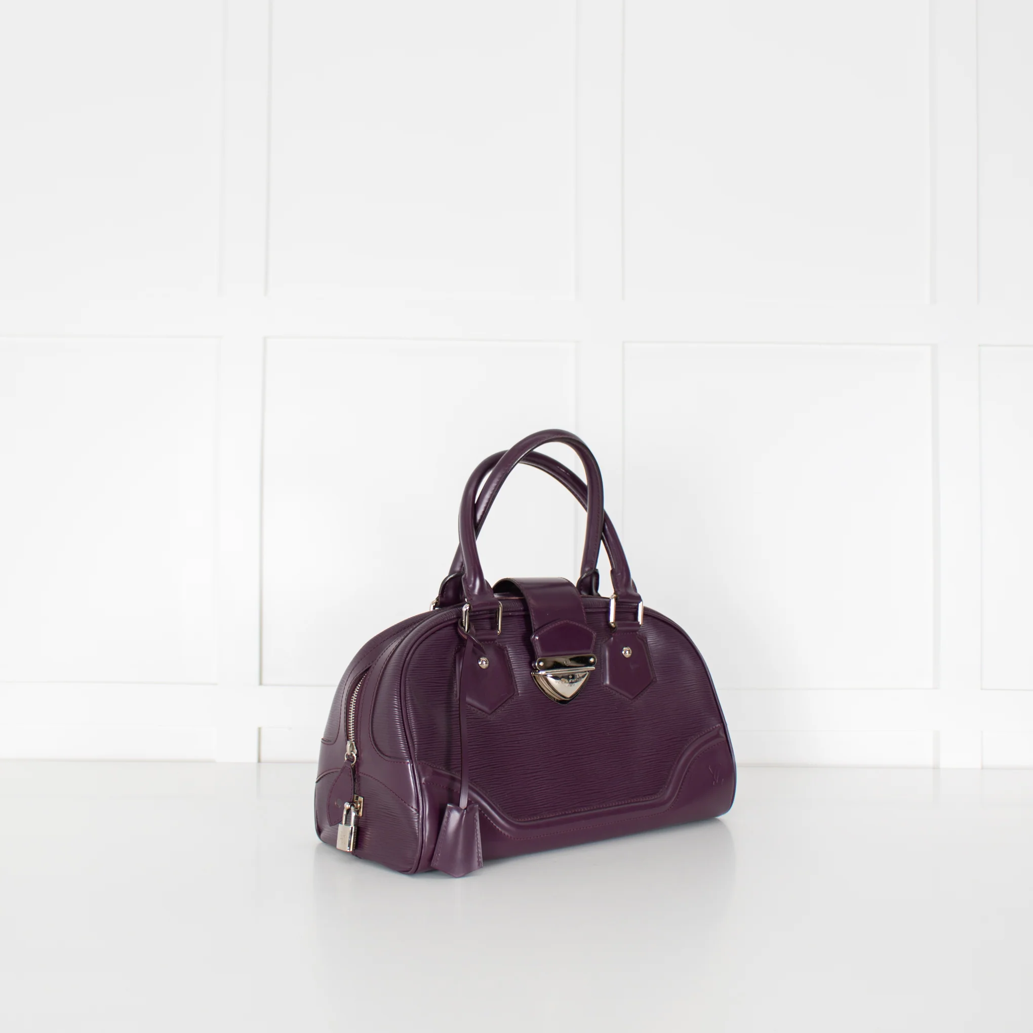 Louis Vuitton Purple Epi Leather Bowling Montaigne Bag - Image 2