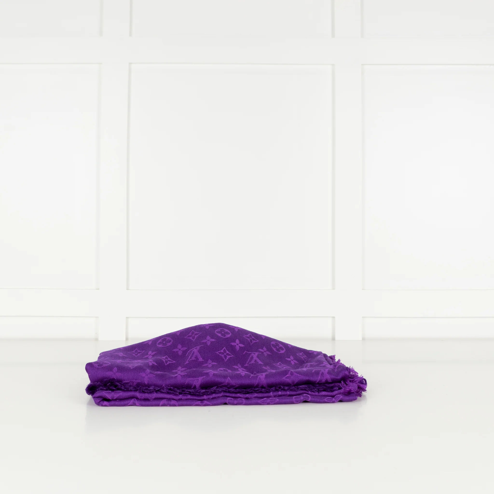 Louis Vuitton Purple Monogram Shawl - Image 3
