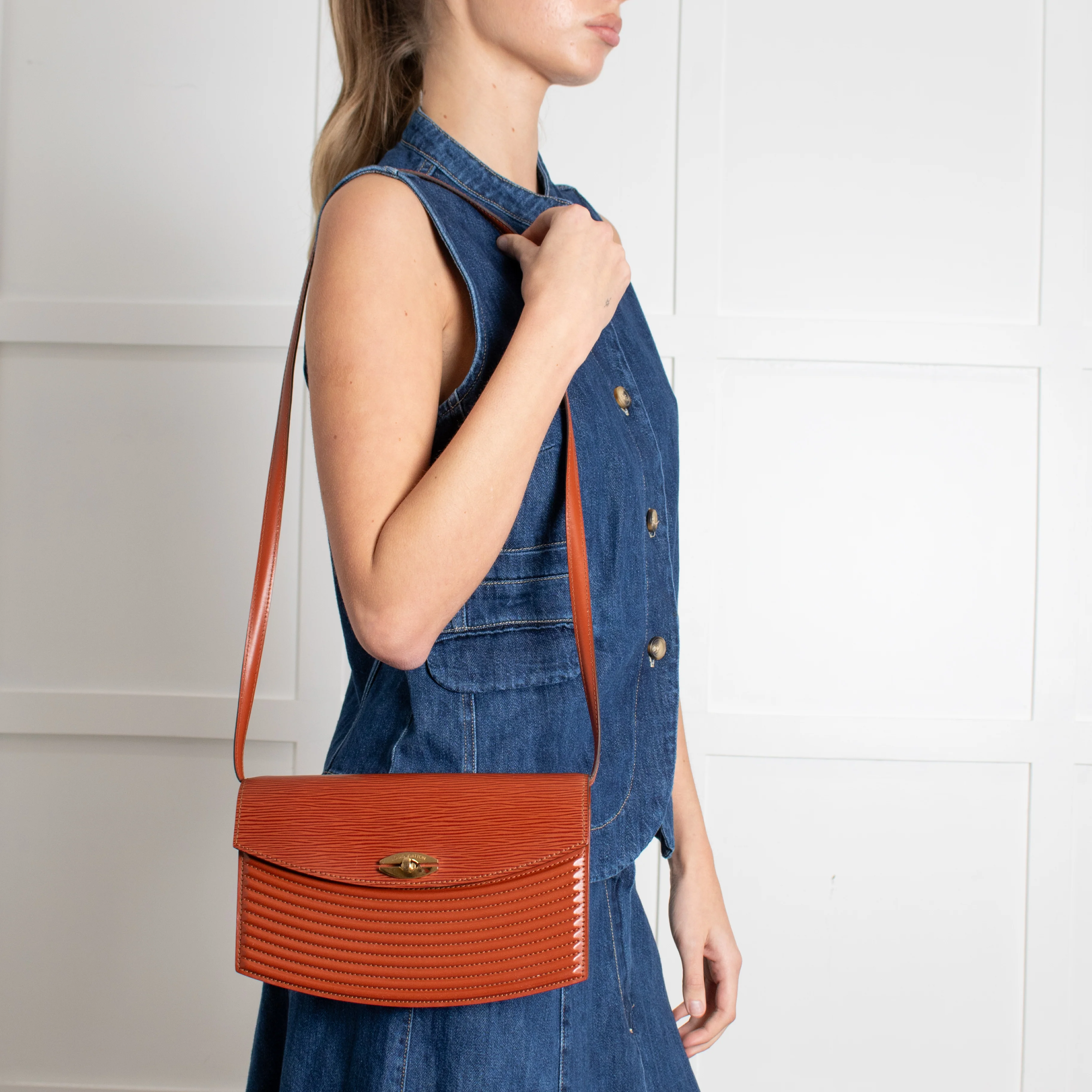 Louis Vuitton Vintage Epi Prebourg Leather Kenya Brown 36 - Image 4