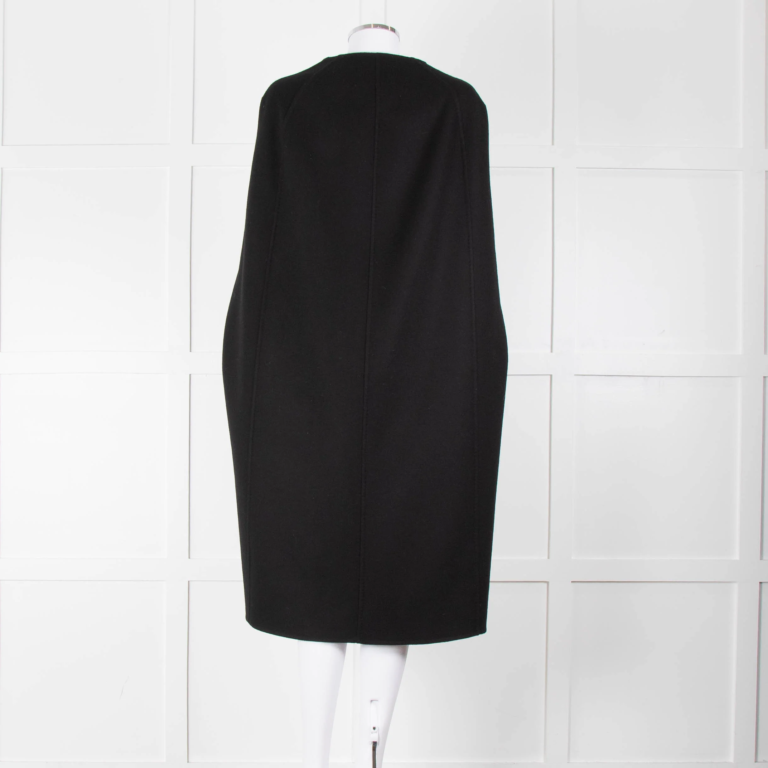 Louise Kennedy Black Wool Long Cape - Image 5