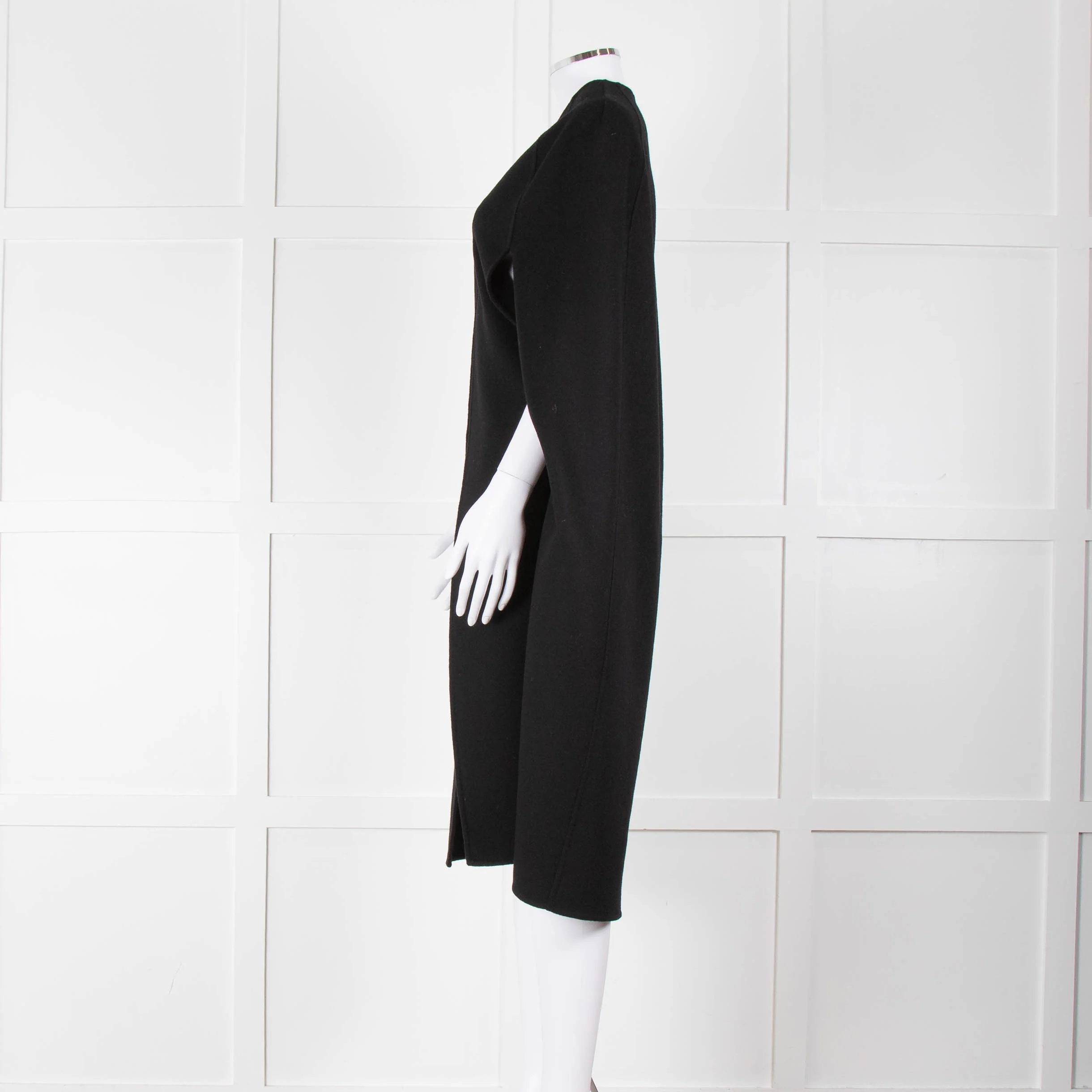Louise Kennedy Black Wool Long Cape - Image 7