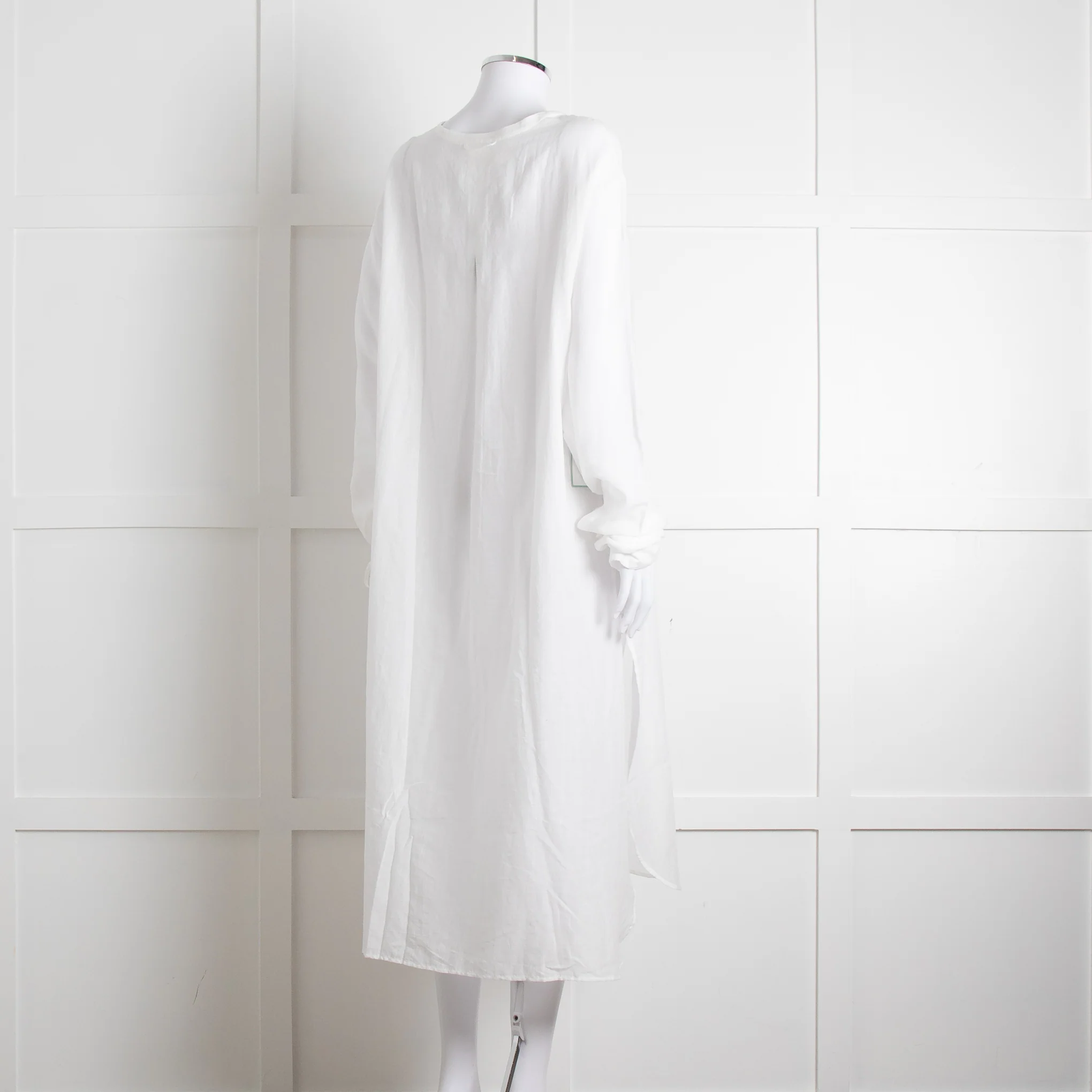 Loup Charmant White Long Sleeve Cotton Coverup Dress - Image 4
