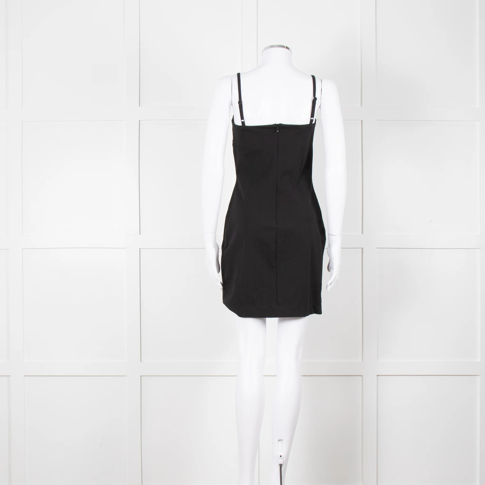 Love Moschino Black Stretch Knit Mini Dress With Diamante Buckle - Image 5