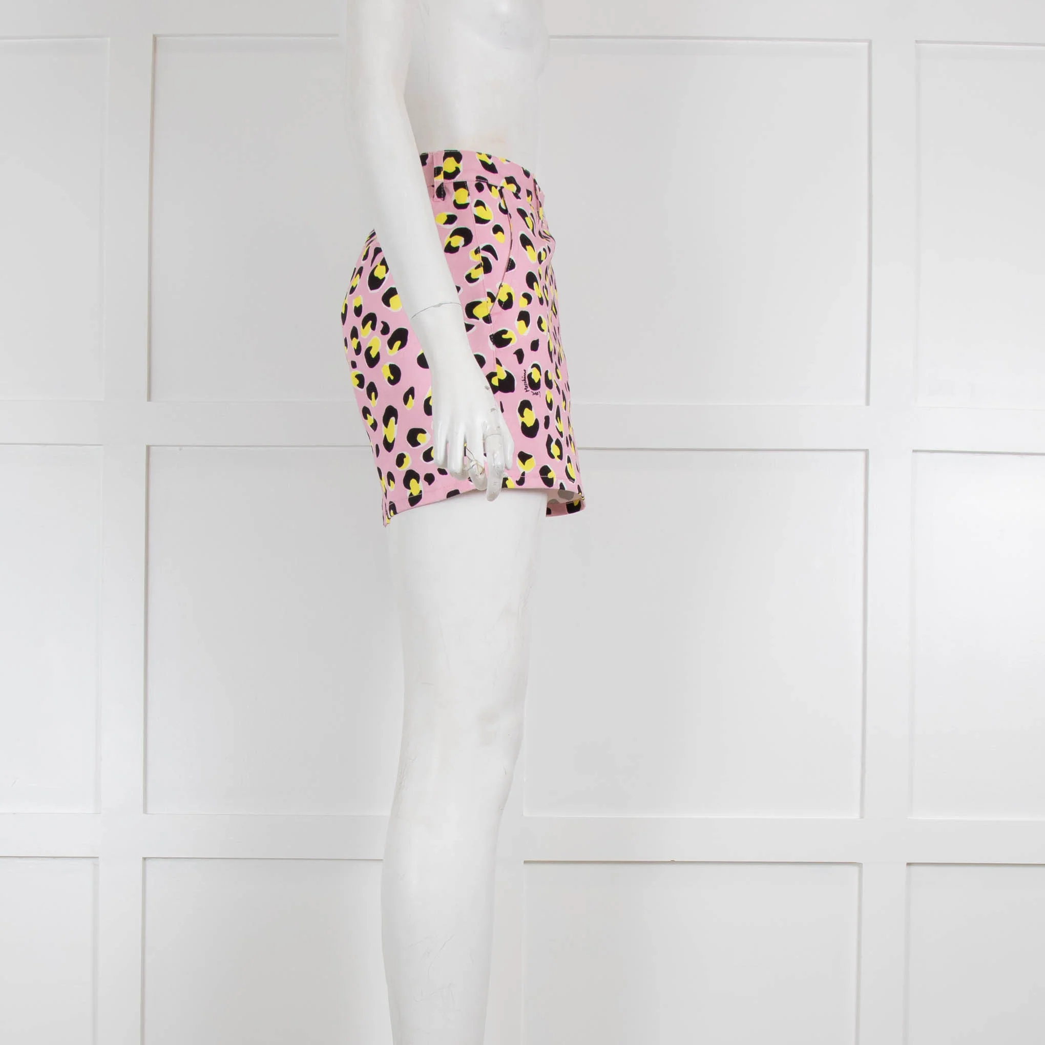 Love Moschino Pink & Yellow Animal Print Shorts - Image 2