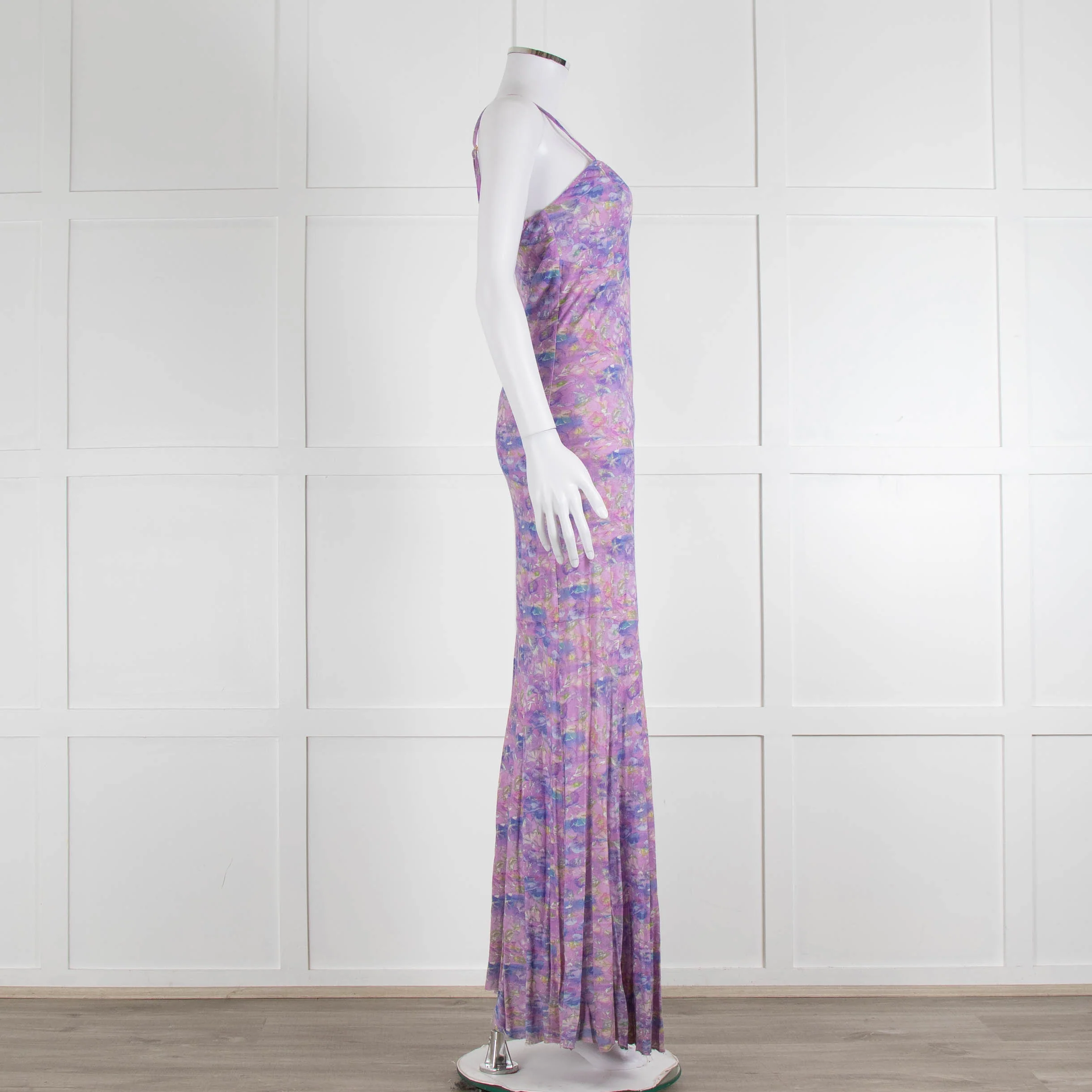 LoveShackFancy Lilac Green Floral Sleeveless Maxi Dress - Image 3