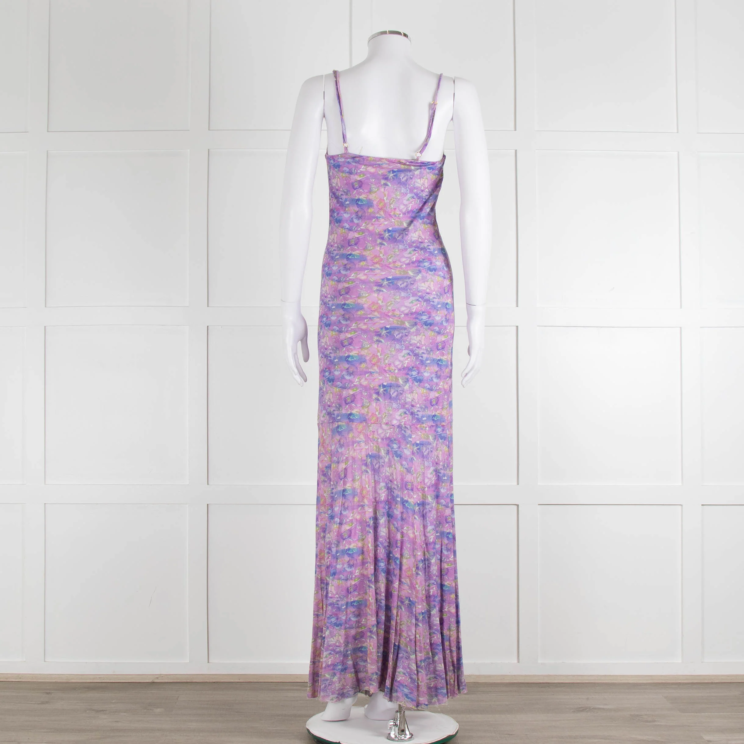 LoveShackFancy Lilac Green Floral Sleeveless Maxi Dress - Image 5