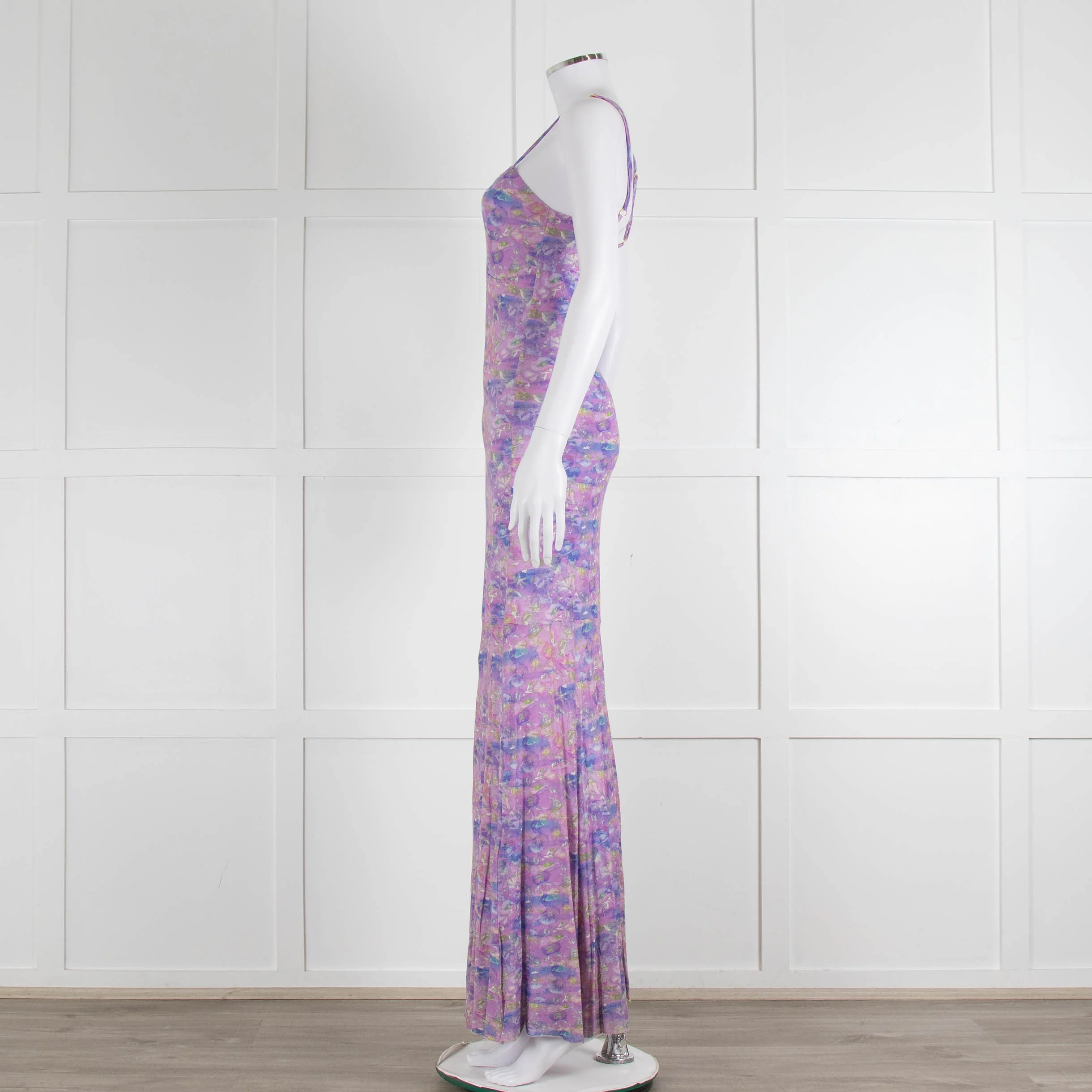 LoveShackFancy Lilac Green Floral Sleeveless Maxi Dress - Image 7