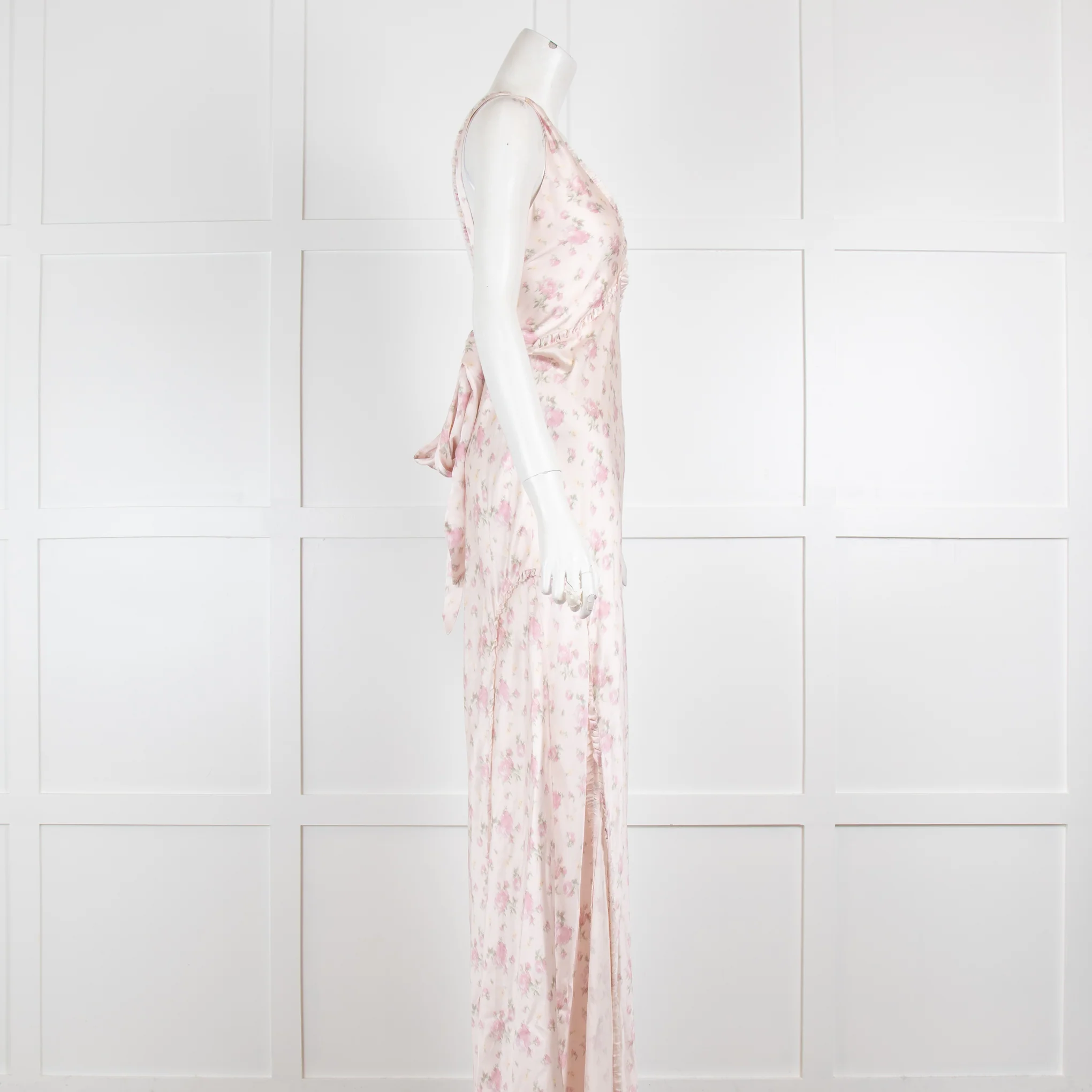 LoveShackFancy Pink Floral Midi Dress - Image 2