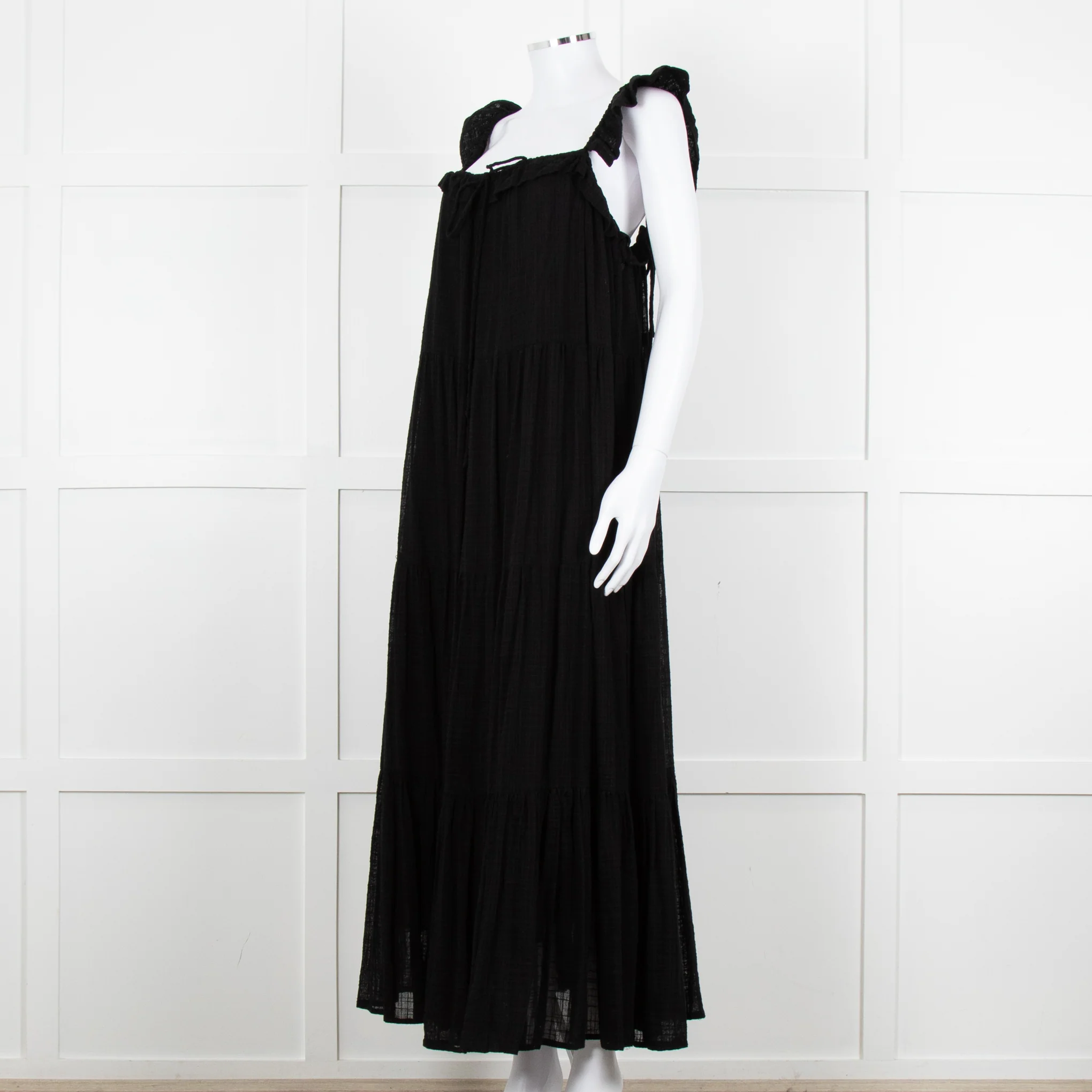 Lu.Ciee Black Strappy Tiered Sundress - Image 2