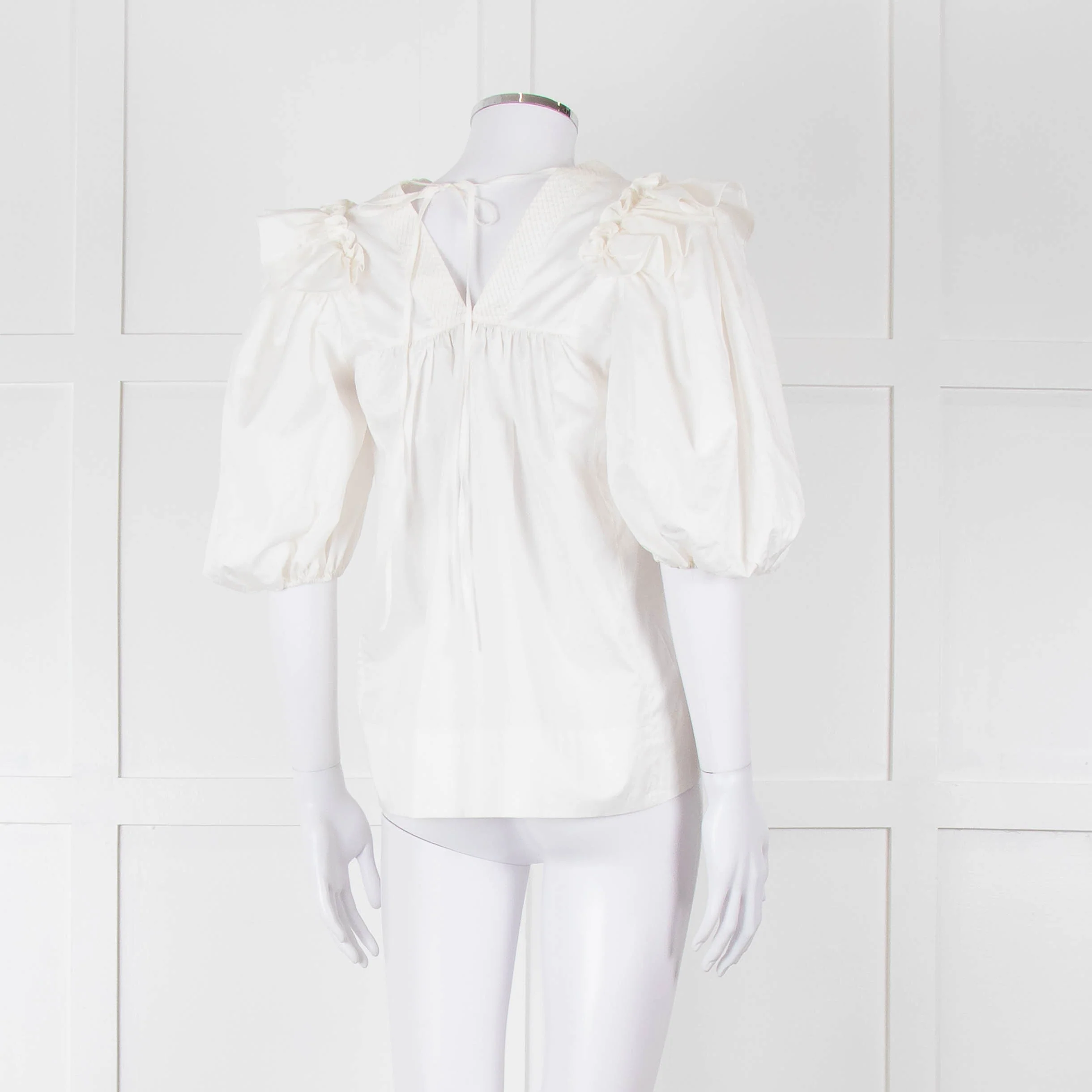 Lug Von Siga Cream Puff Sleeve Frill Trim Top - Image 4