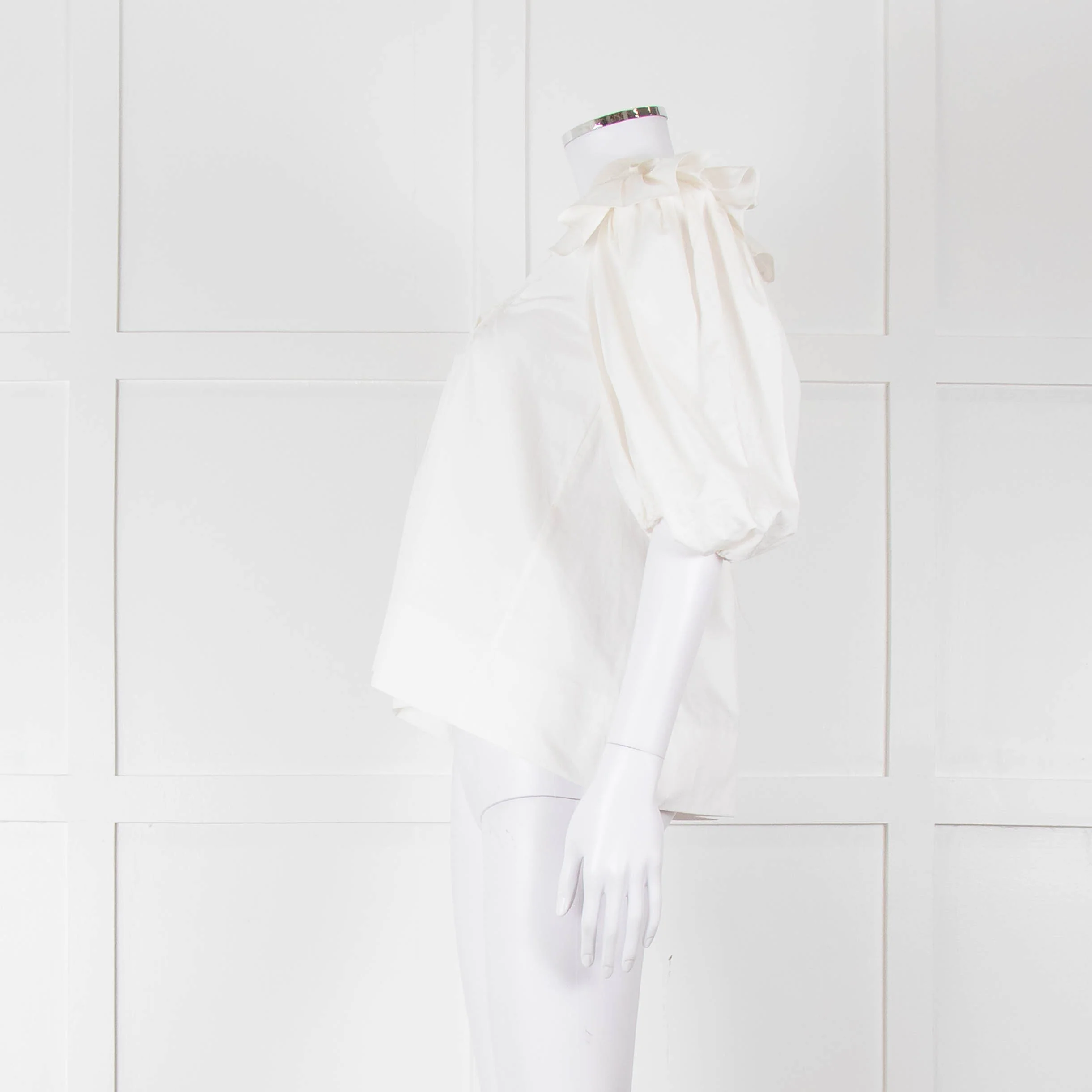 Lug Von Siga Cream Puff Sleeve Frill Trim Top - Image 7