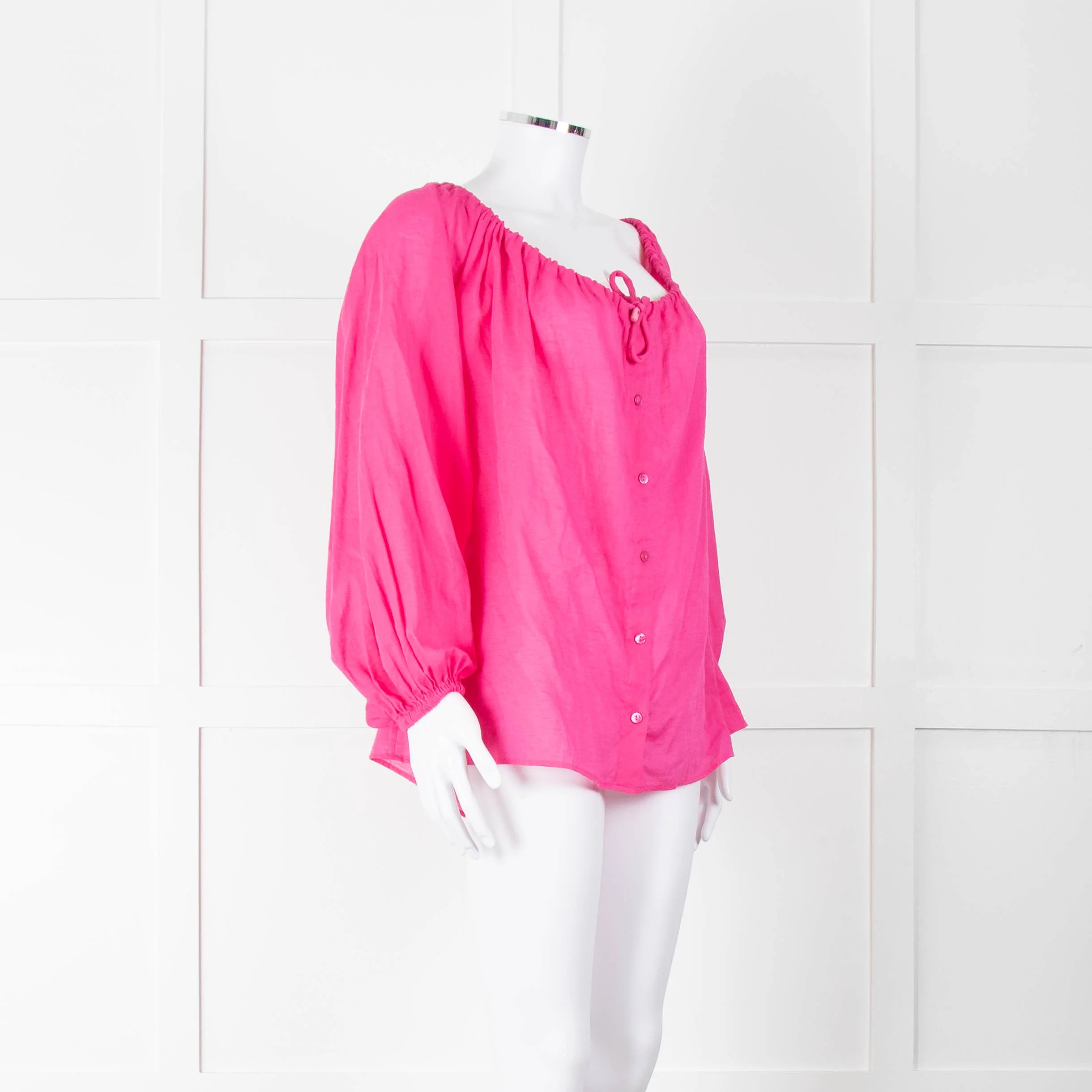 Luisa Spagnoli Pink Fine Cotton Over Sized Blouse - Image 2