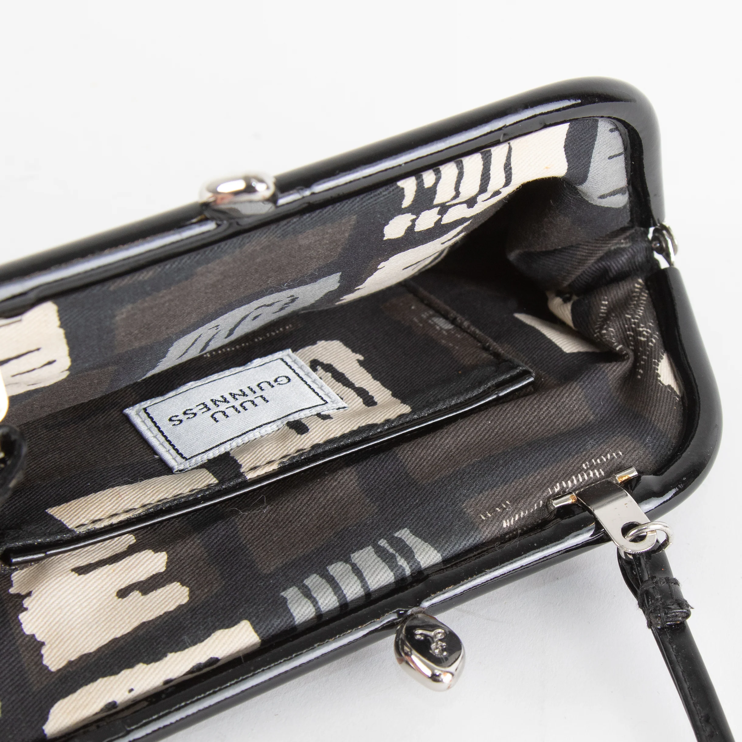 Lulu Guinness Black Raffia Small Coin Purse Bag - Image 6
