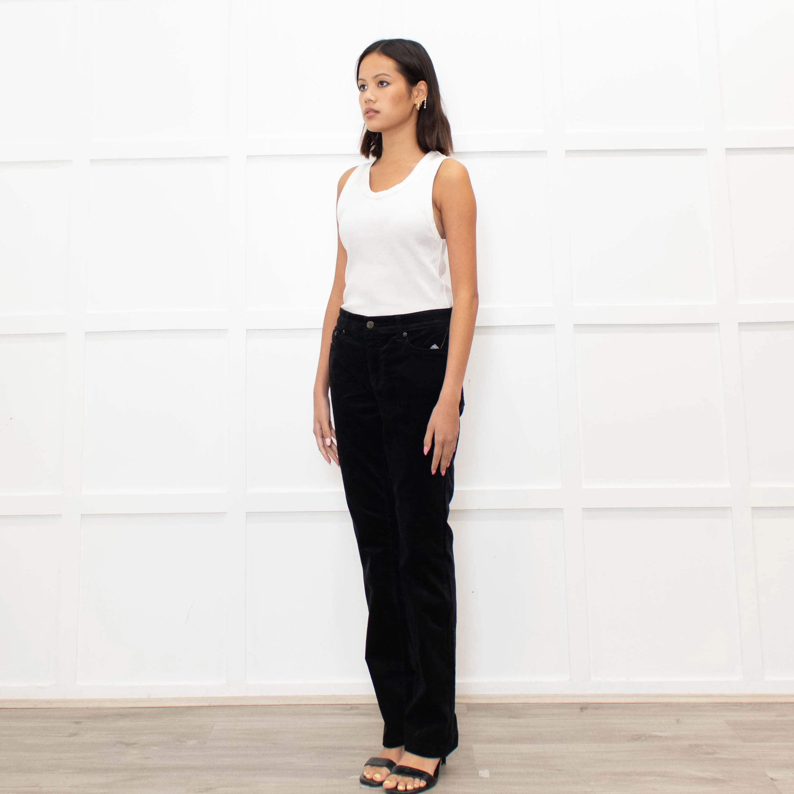 Lauren Ralph Lauren Black Needle Cord Trousers - Image 7