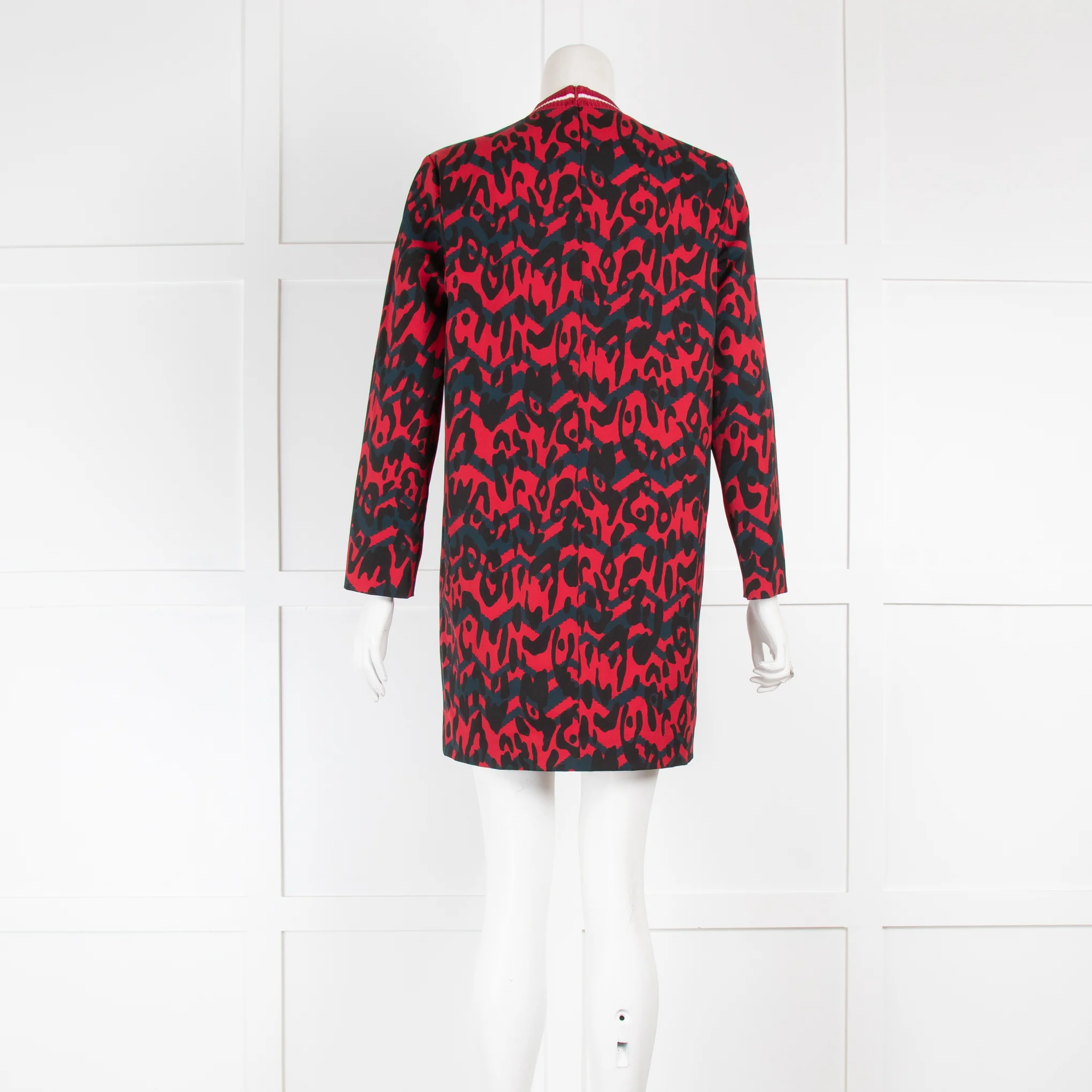 M by Missoni Red Animal Print Round Neck Dress - Image 3