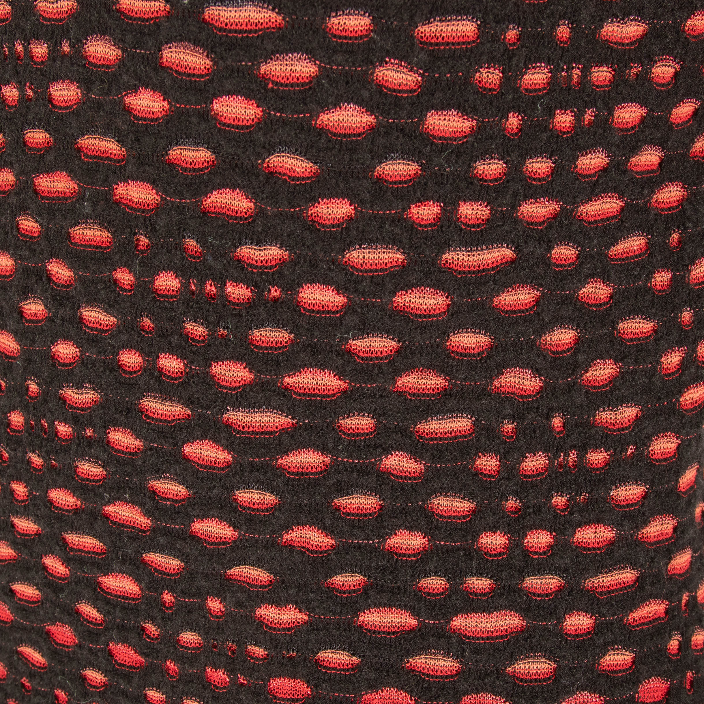 M Missoni Black Red Knit Long Sleeve Dress With Slip - Image 5
