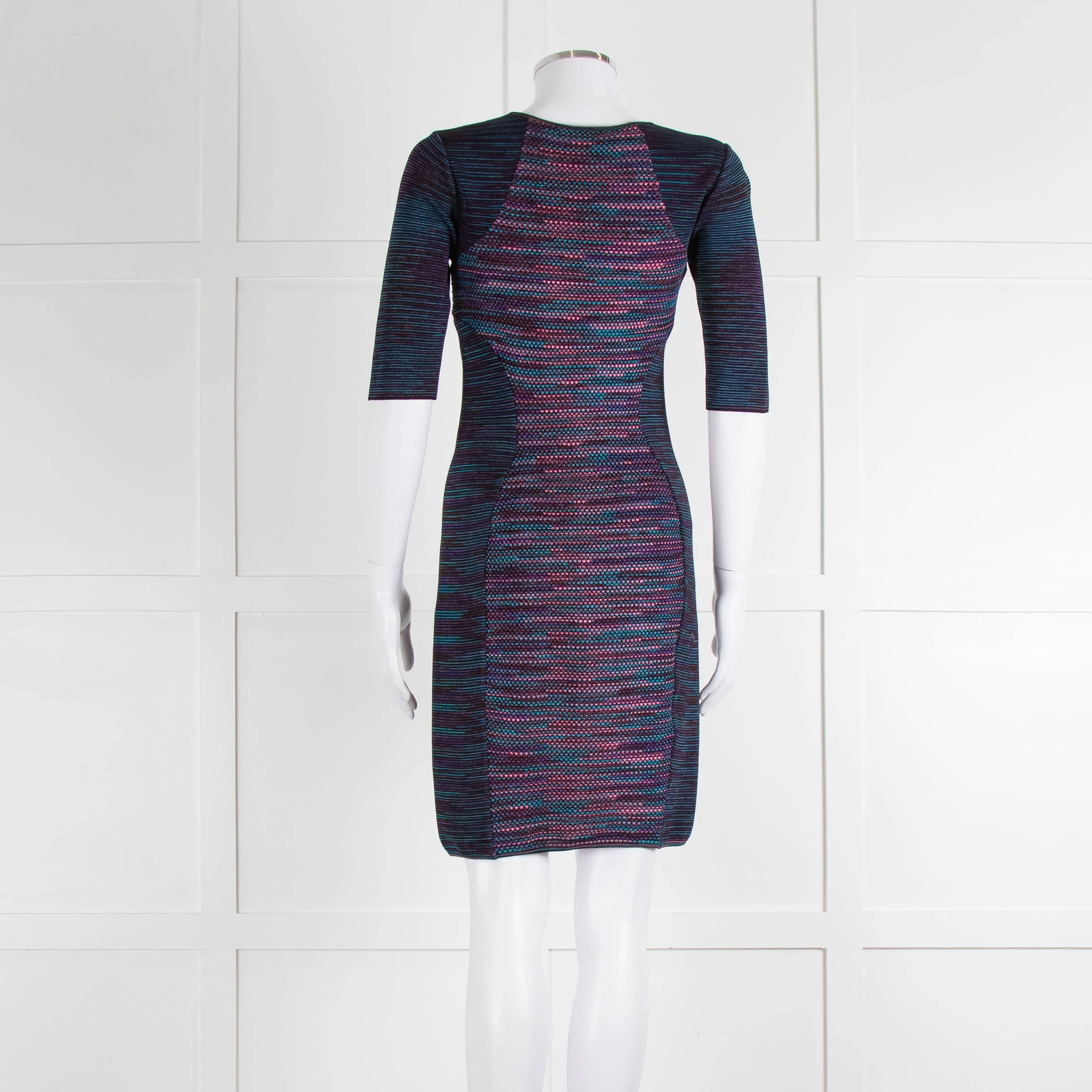 M Missoni Blue Pink Turquoise Knitted Body Con Dress - Image 5