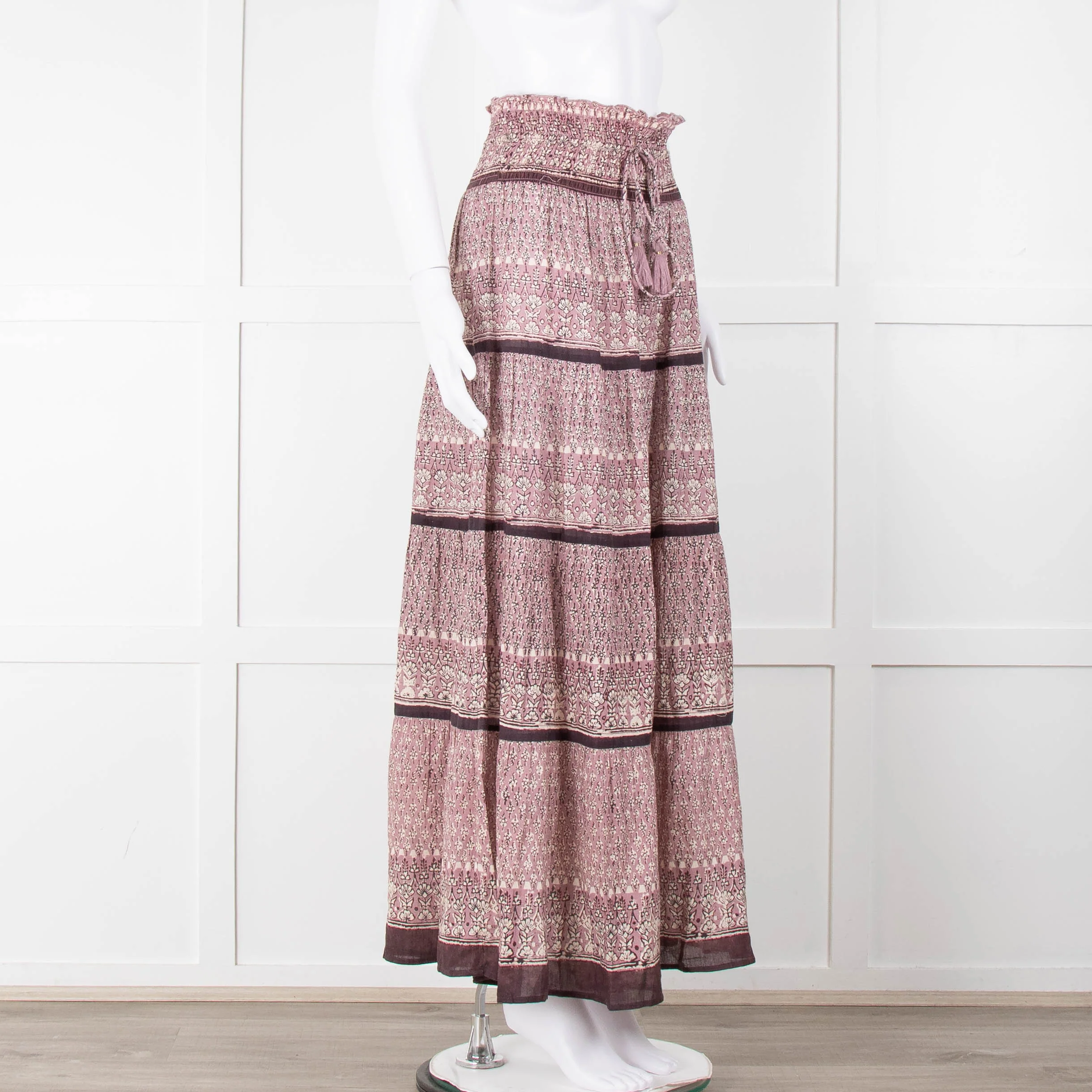 MABE Purple Block Print Maxi Skirt - Image 2