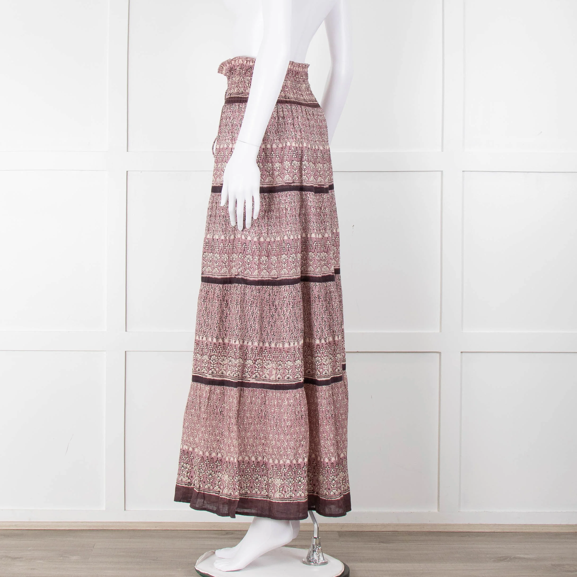 MABE Purple Block Print Maxi Skirt - Image 6