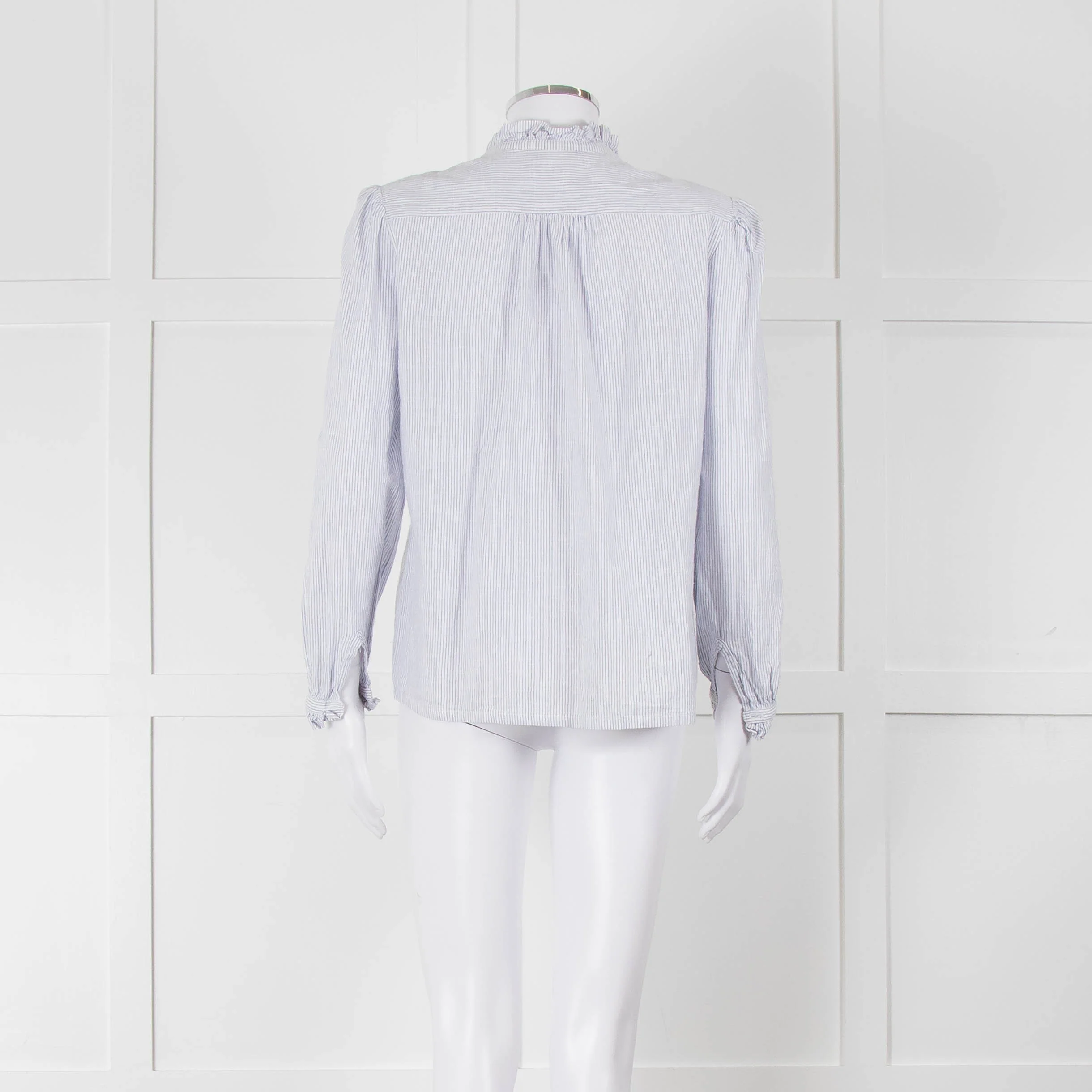 M.A.B.E White Blue Striped Long Sleeve Top - Image 5