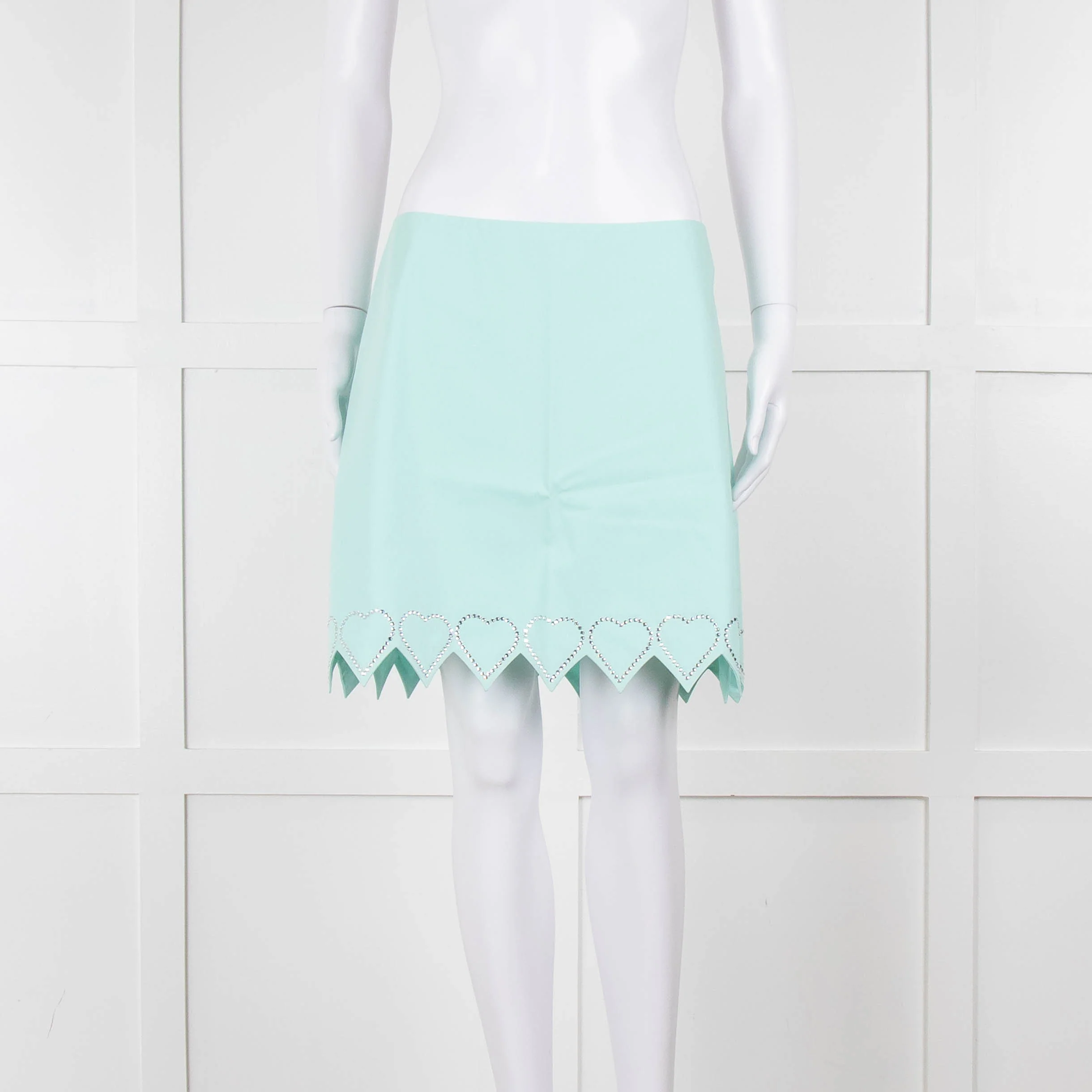 Mach & Mach Turquoise With Diamante Heart Trim Skirt and Shirt Co-ord - Image 10
