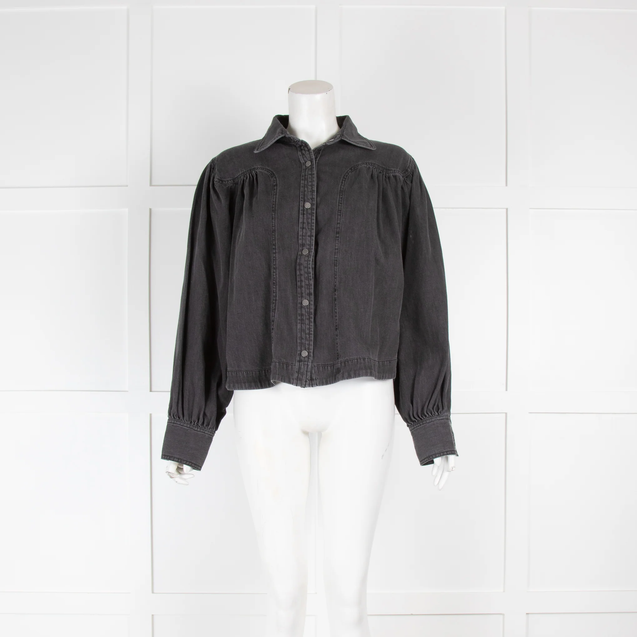 Magali Pascal Grey Denim Collared Shirt