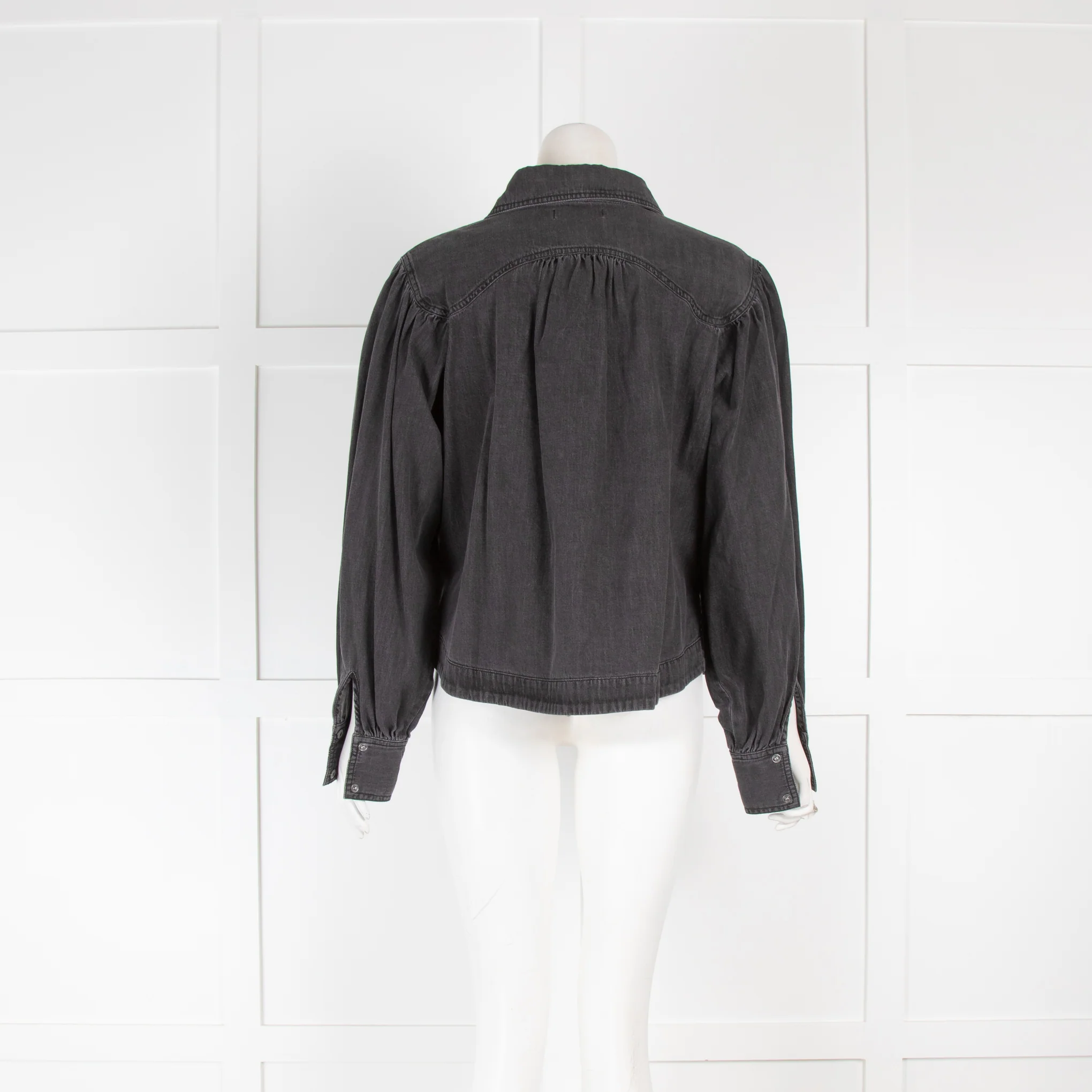 Magali Pascal Grey Denim Collared Shirt - Image 3