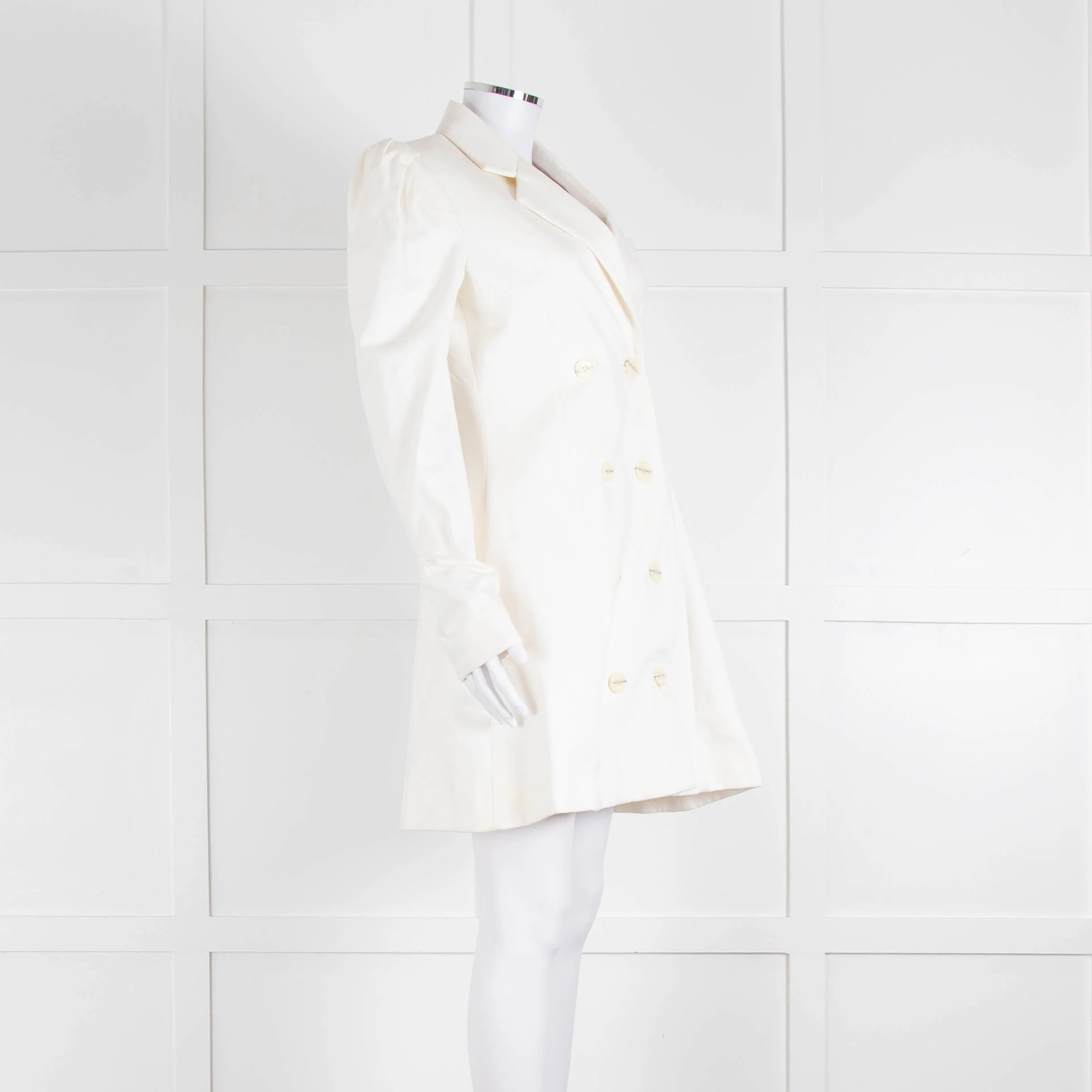 Maggie Marilyn Cream Twill Blazer With Pleated Shoulders - Image 2