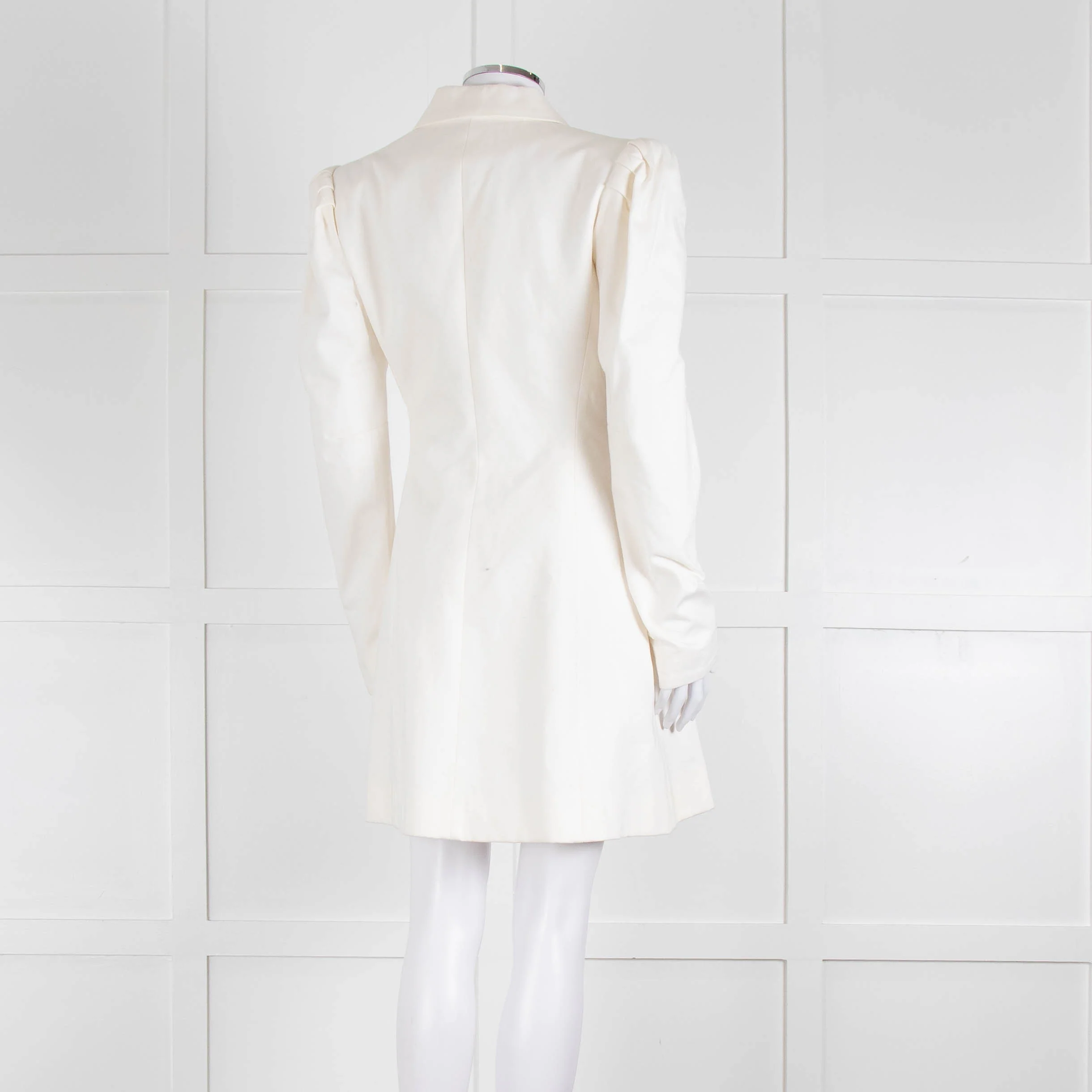 Maggie Marilyn Cream Twill Blazer With Pleated Shoulders - Image 4