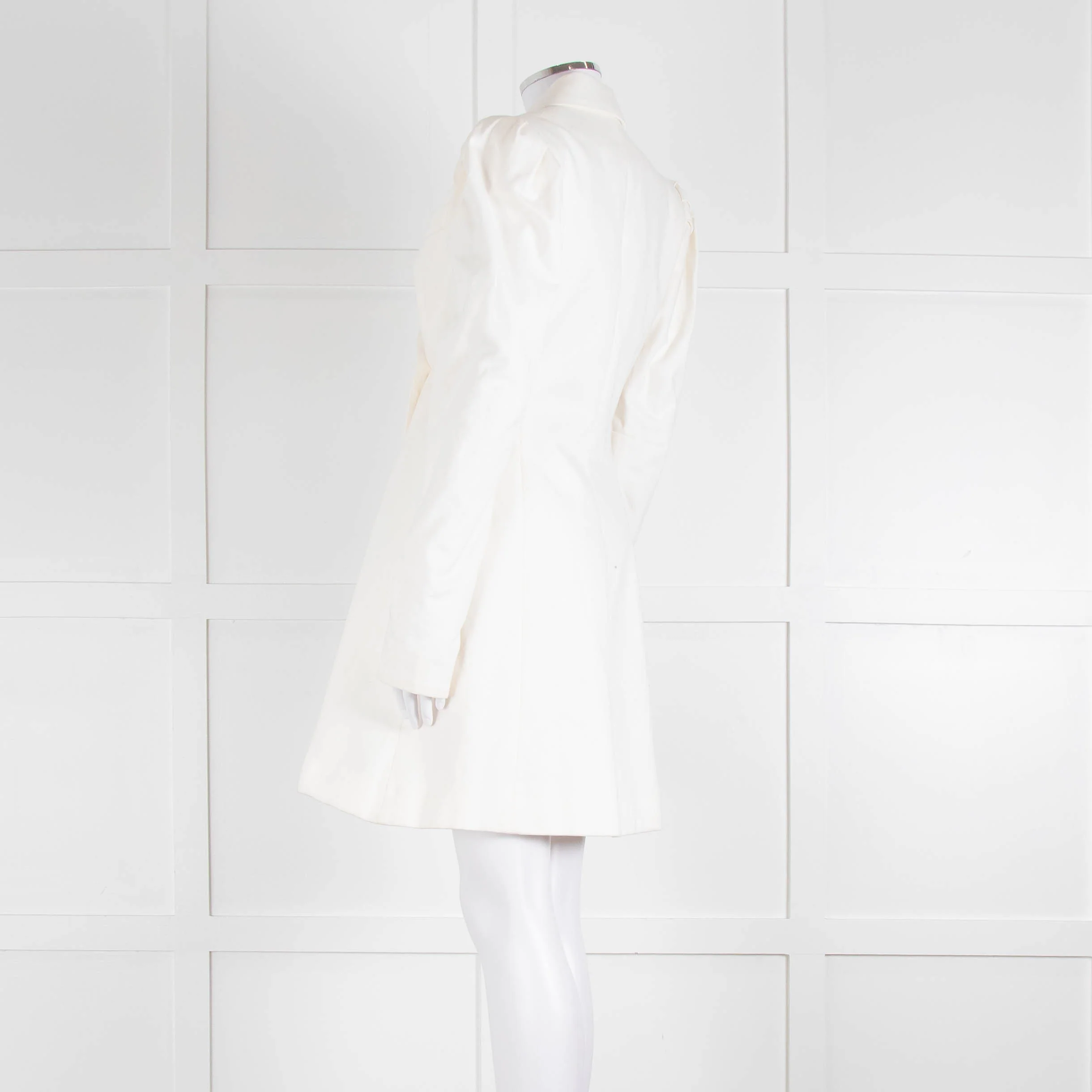 Maggie Marilyn Cream Twill Blazer With Pleated Shoulders - Image 6
