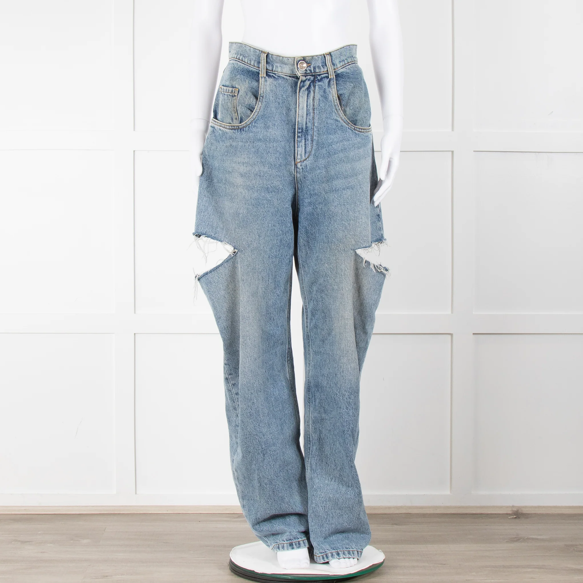 Maison Margiela Blue Denim Slash Leg Jeans