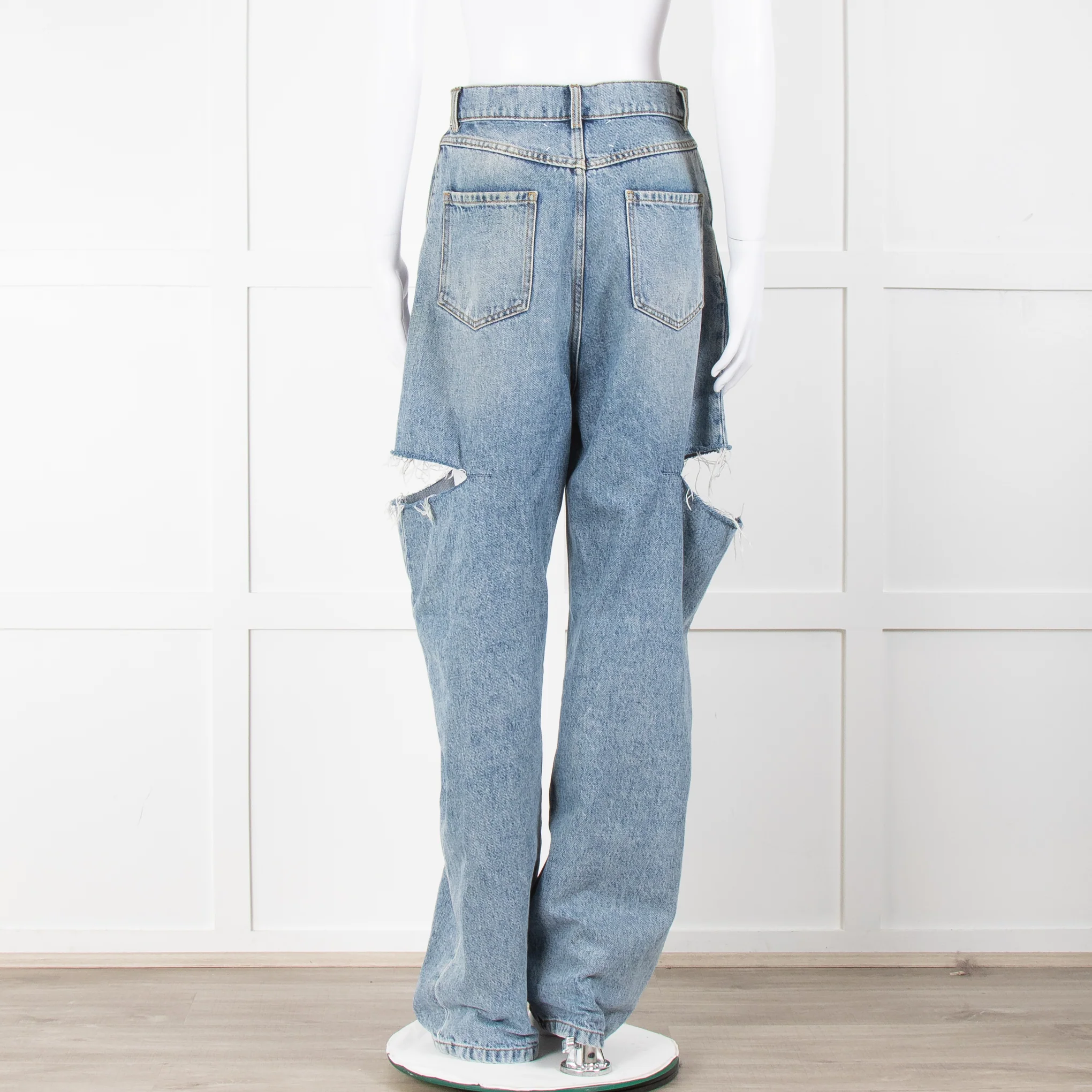 Maison Margiela Blue Denim Slash Leg Jeans - Image 5