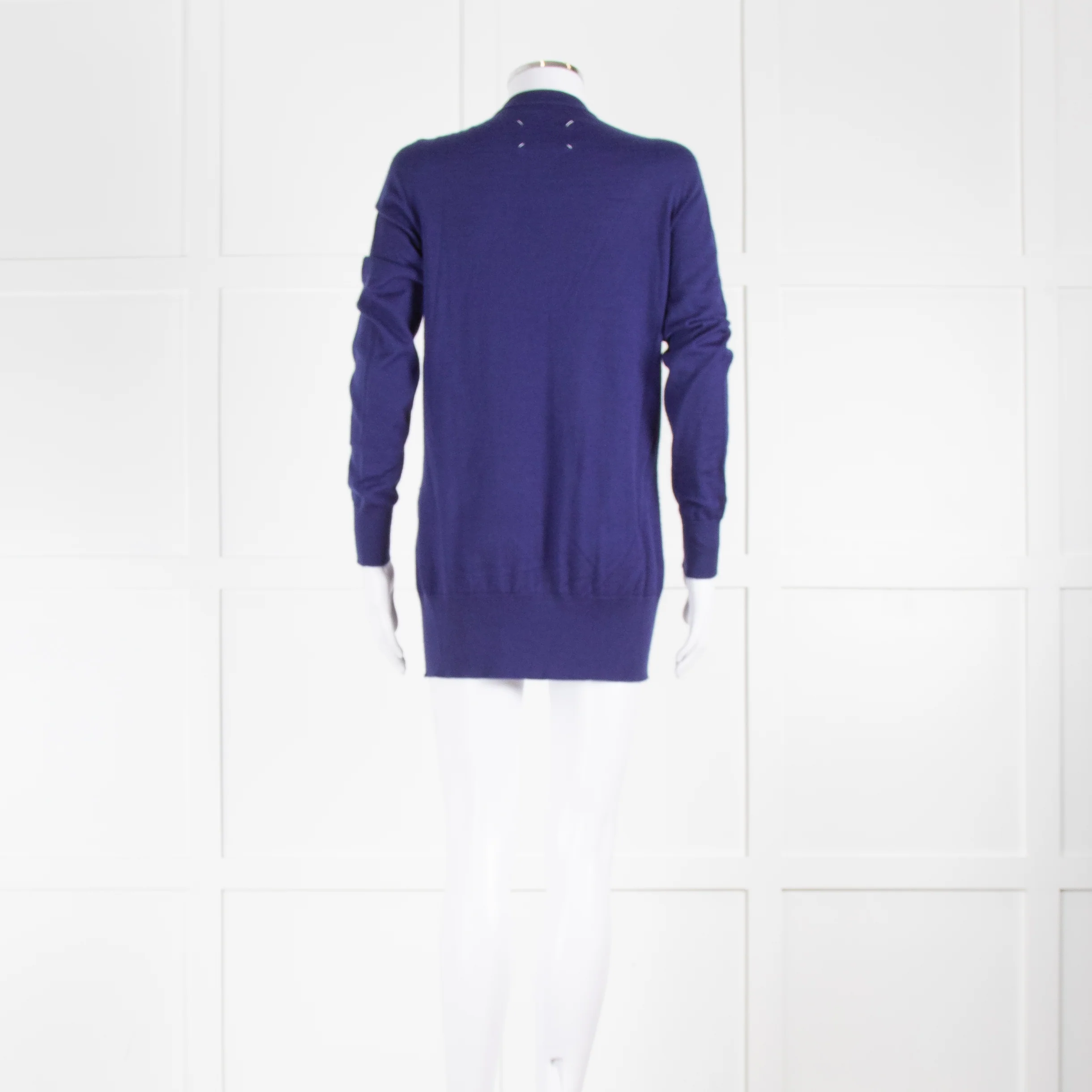 Maison Margiela Purple V Neck Cardigan 100% Cashmere - Image 3