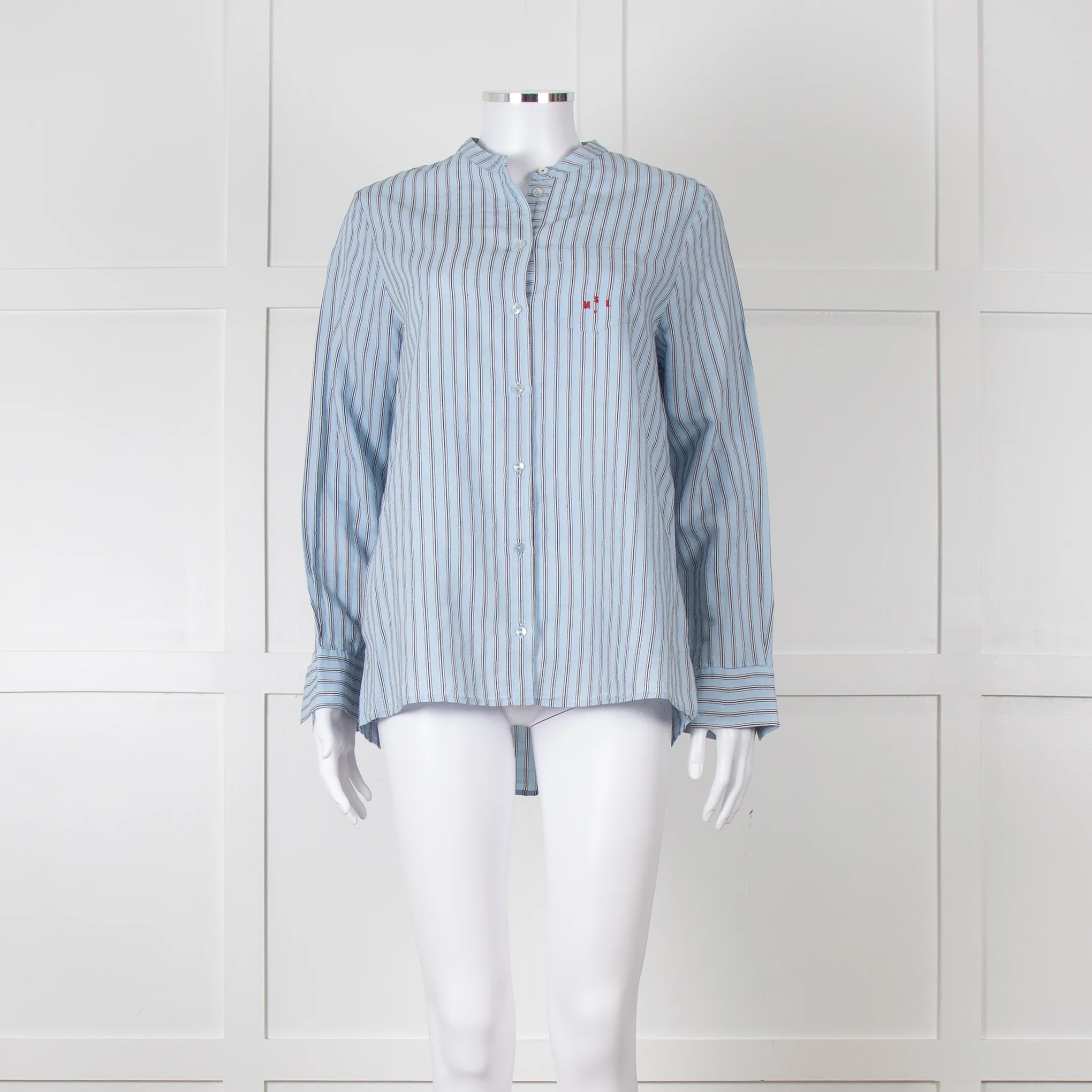Maison Sarah Lavoine Blue Black Striped Shirt