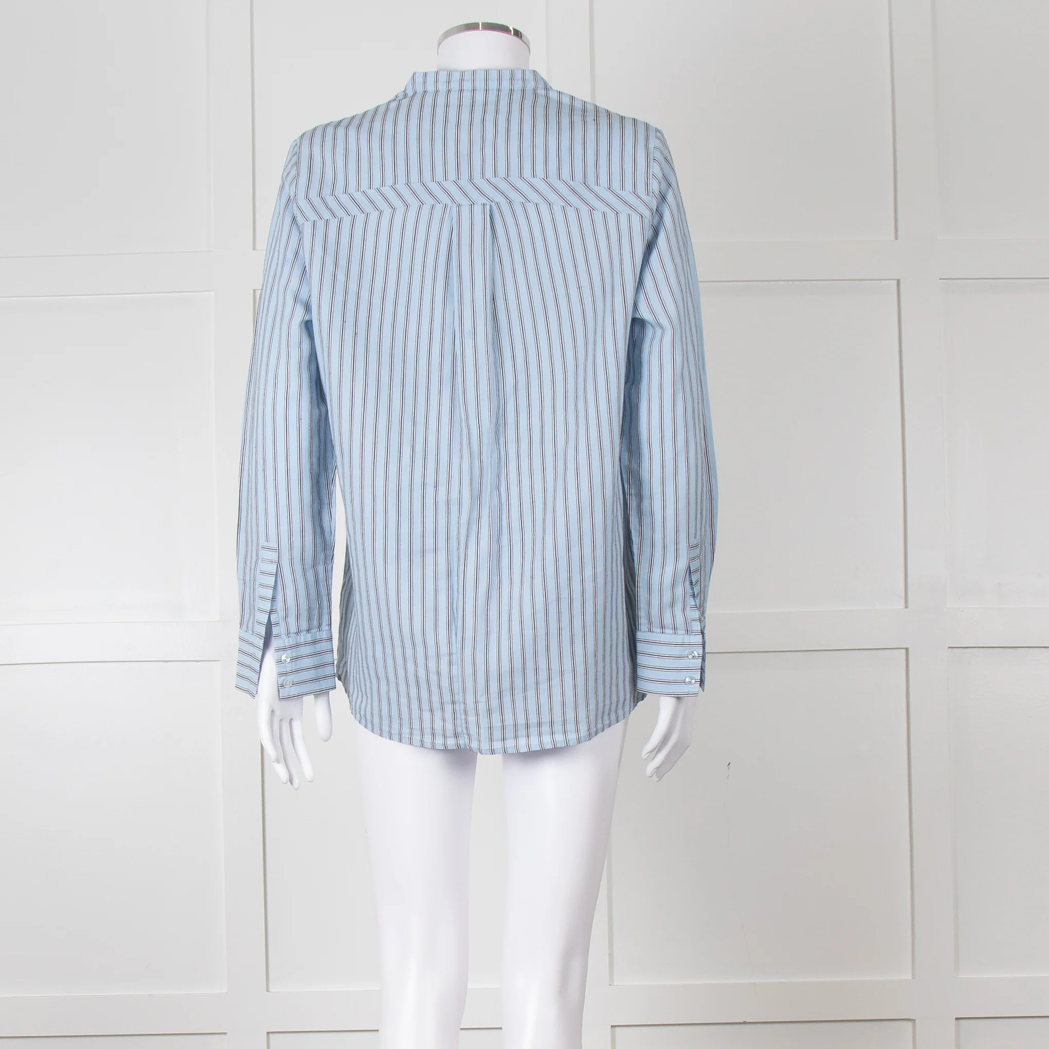 Maison Sarah Lavoine Blue Black Striped Shirt - Image 5