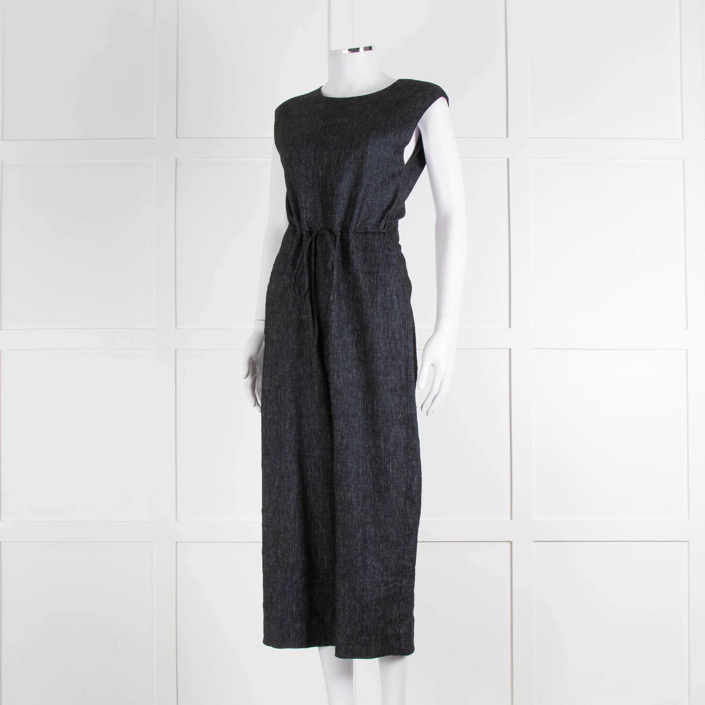 Maiyet Dark Blue Fleck Sleeveless Jumpsuit - Image 8