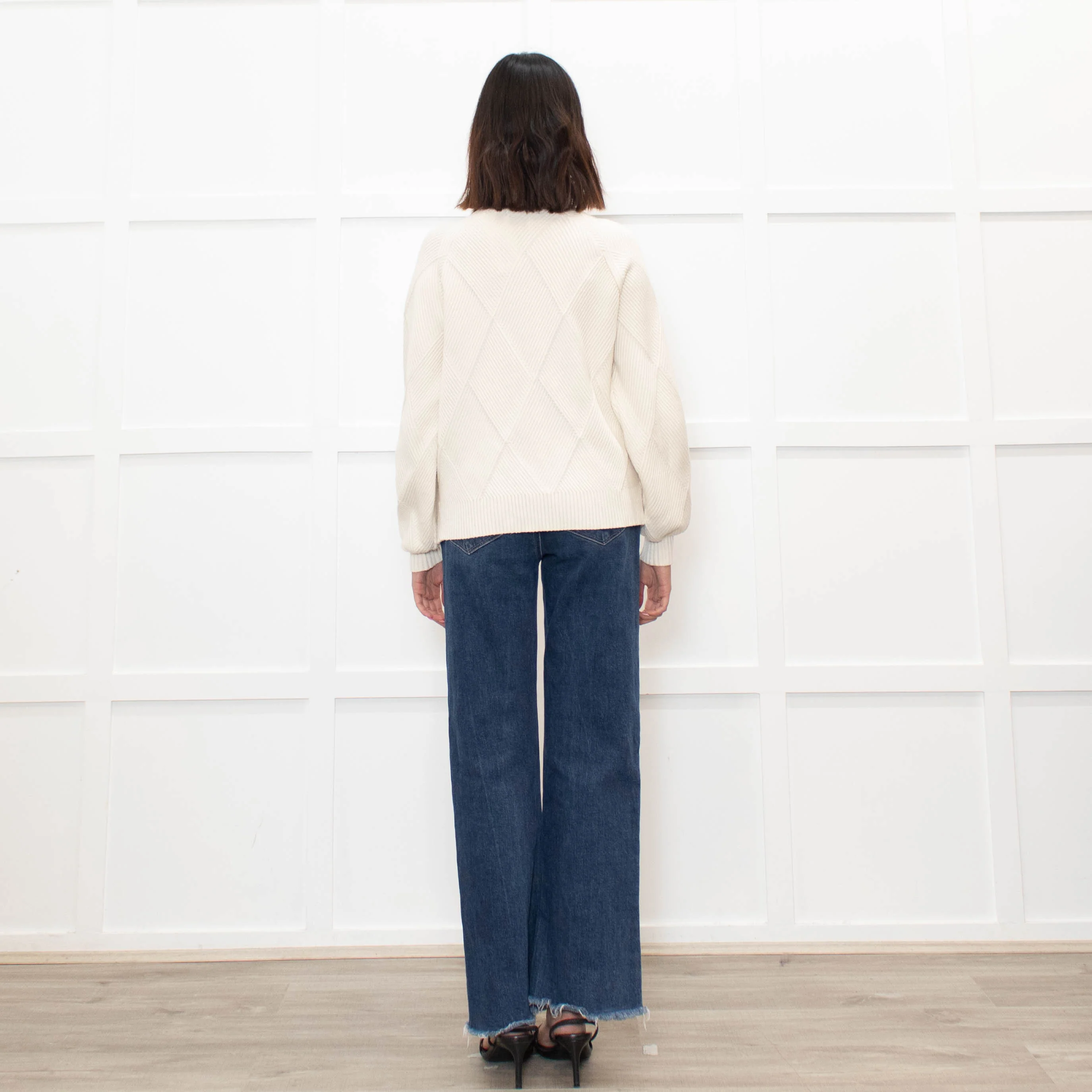 Maje Cream Jumper With Gold Buttons - Image 5