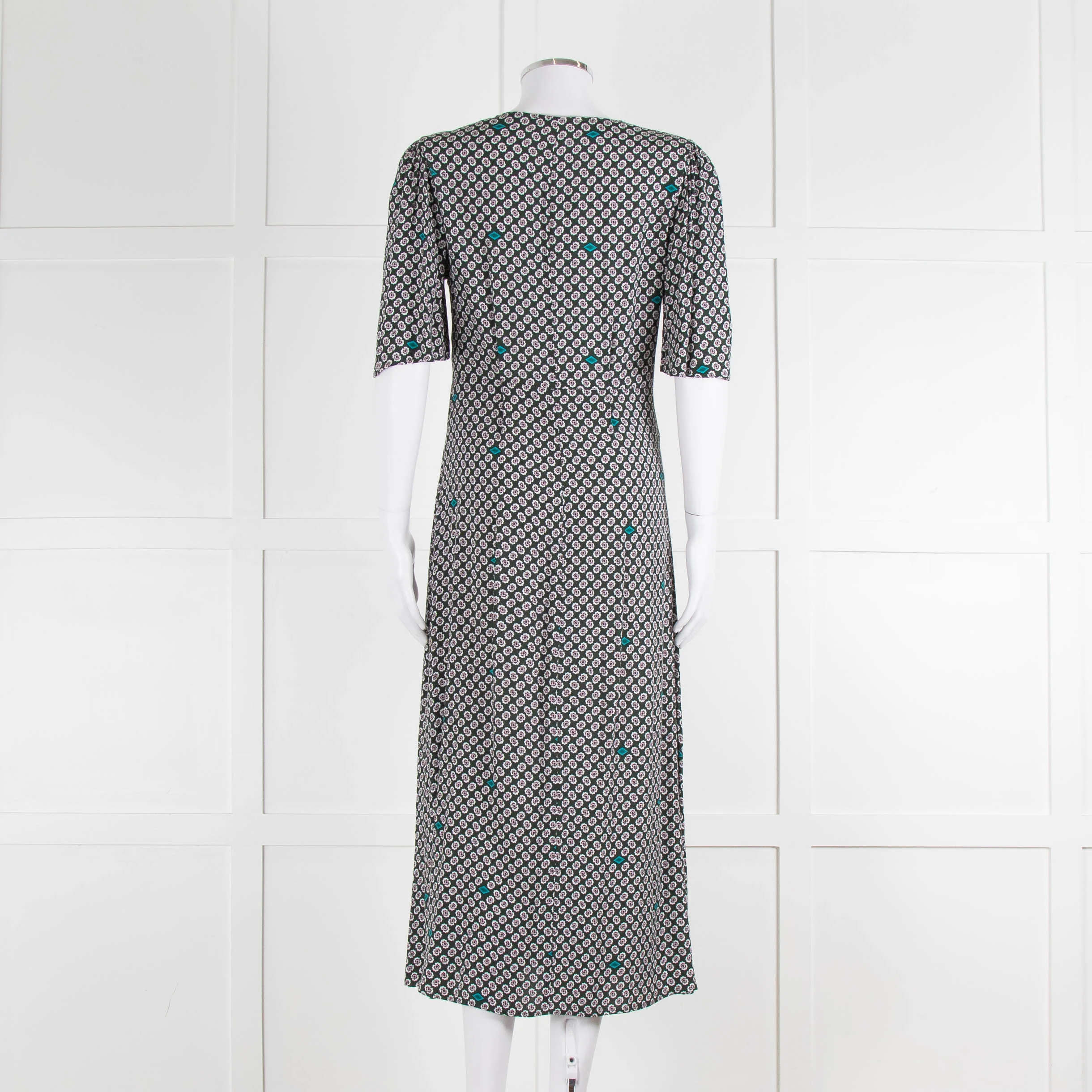 Maje Green Small Floral Print Dress - Image 5