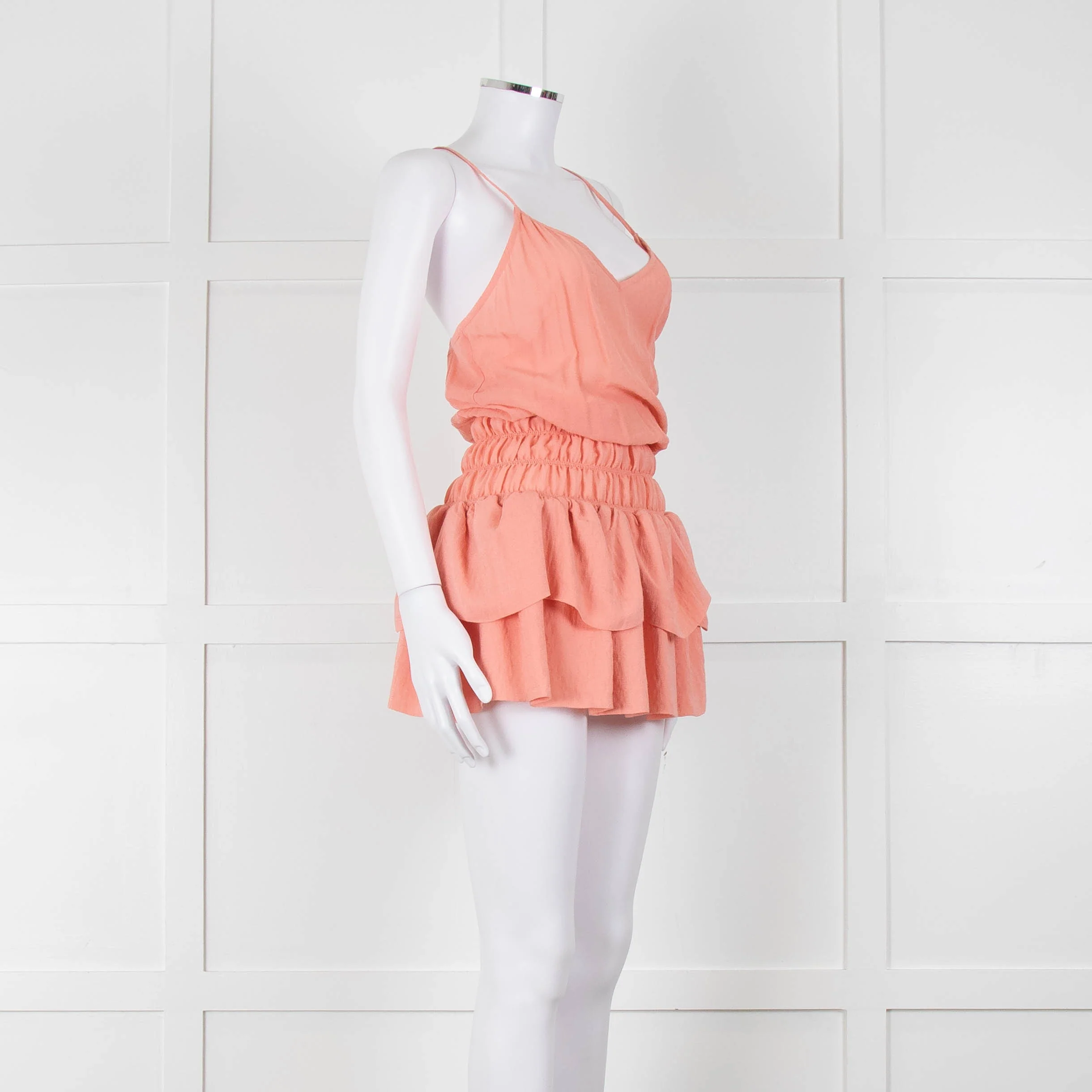 Maje Peach Sleeveless Mini Sun Dress - Image 3